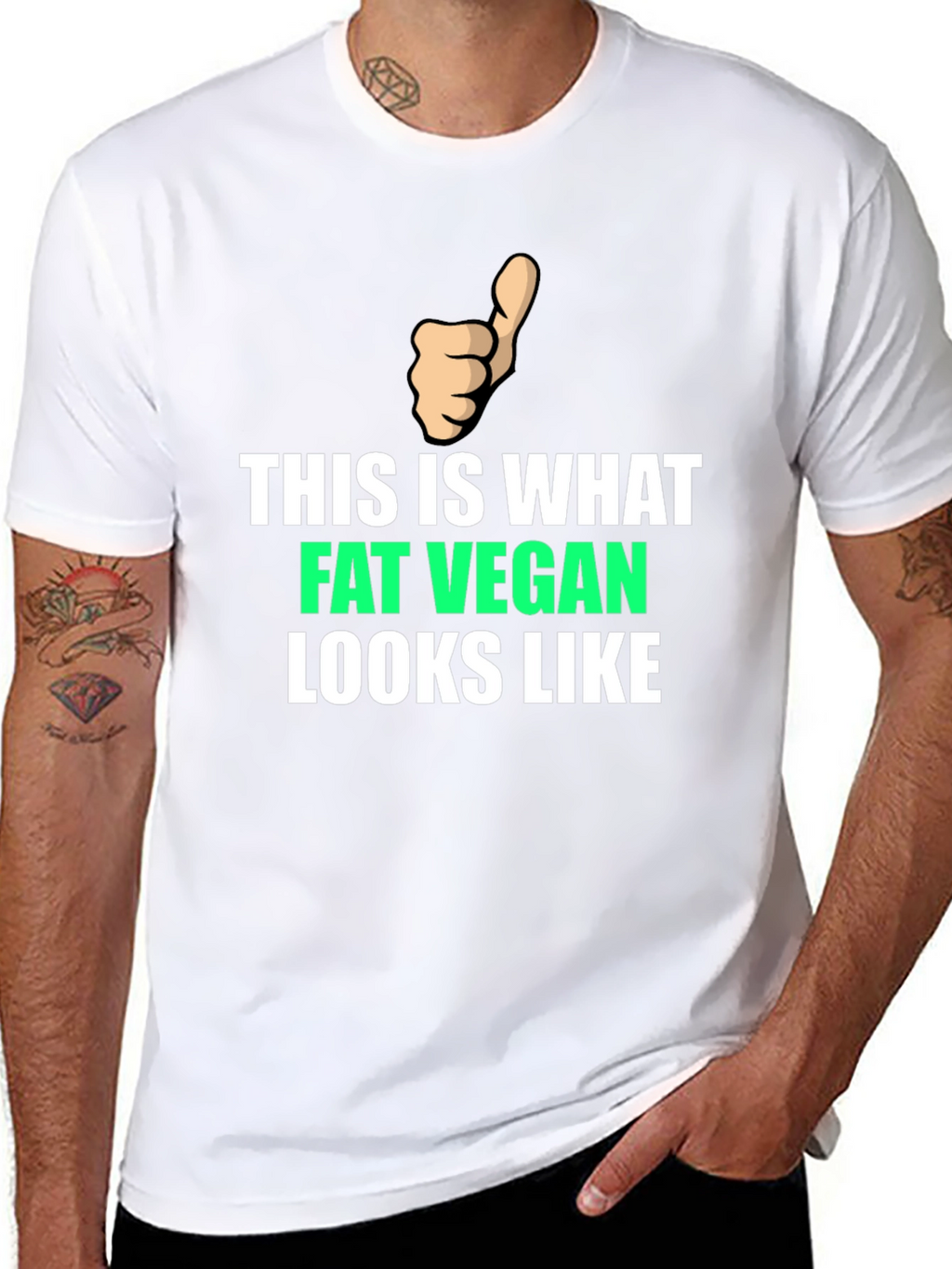 Fat Vegan T-Shirt - Funny Vegan Apparel