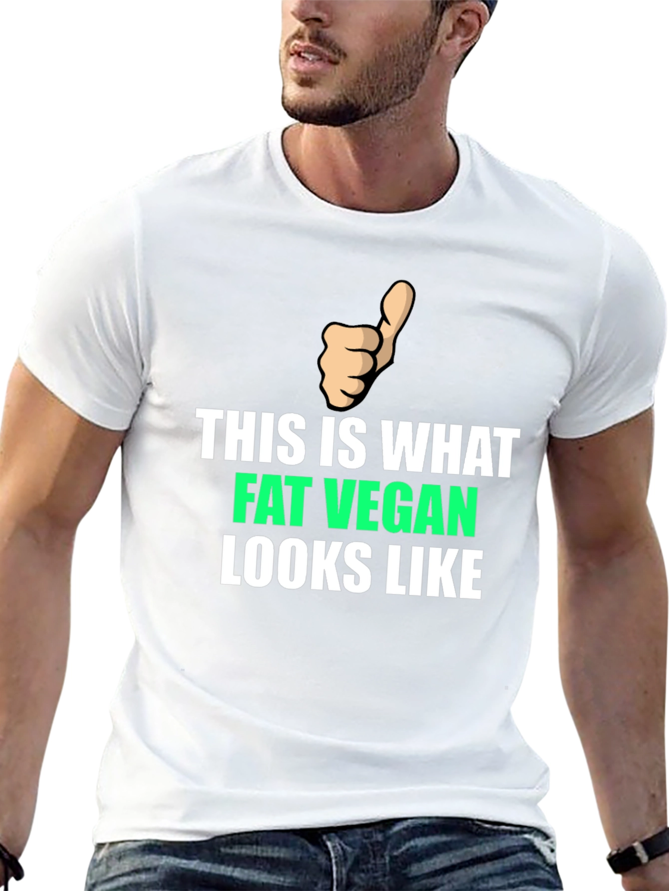 Fat Vegan T-Shirt - Funny Vegan Apparel