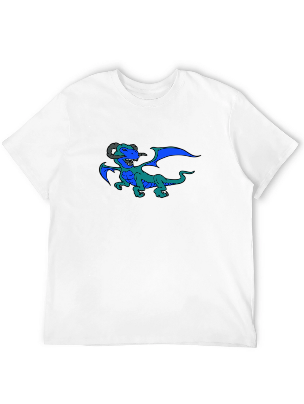 Dragon Graphic Print Black T-Shirt
