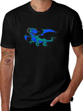 Dragon Graphic Print Black T-Shirt