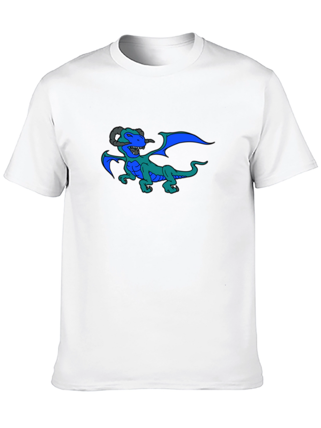 Dragon Graphic Print Black T-Shirt