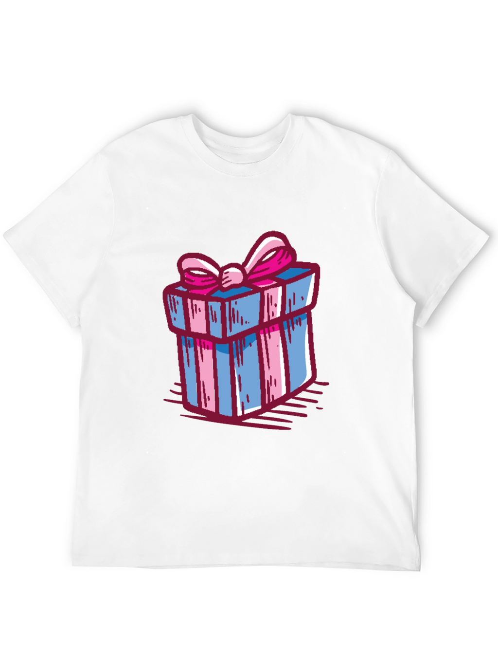 Gift Wrapped Graphic Tee - Birthday Present Shirt