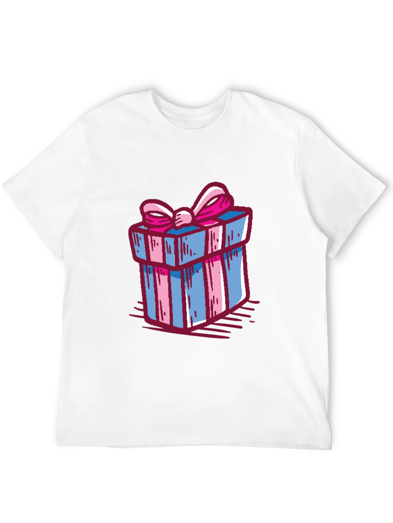 Gift Wrapped Graphic Tee - Birthday Present Shirt