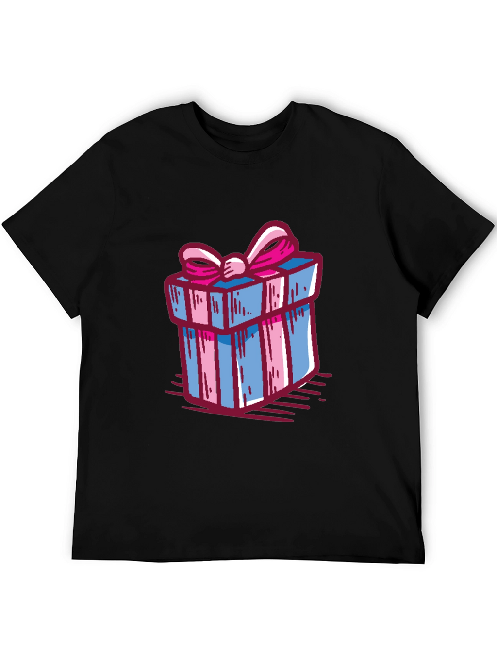 Gift Wrapped Graphic Tee - Birthday Present Shirt