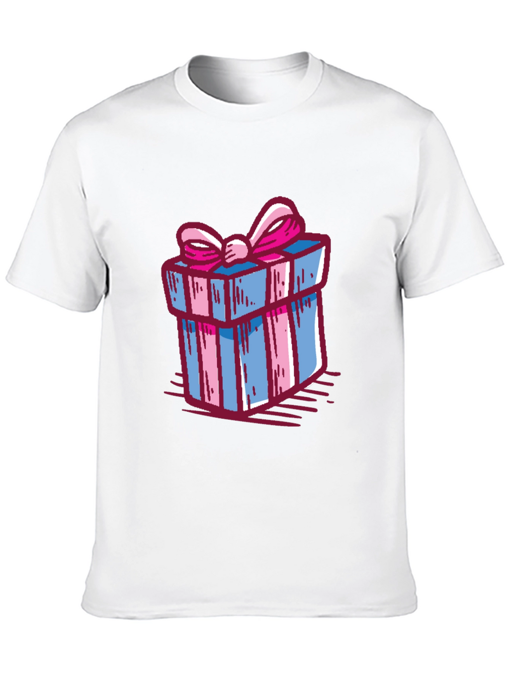 Gift Wrapped Graphic Tee - Birthday Present Shirt