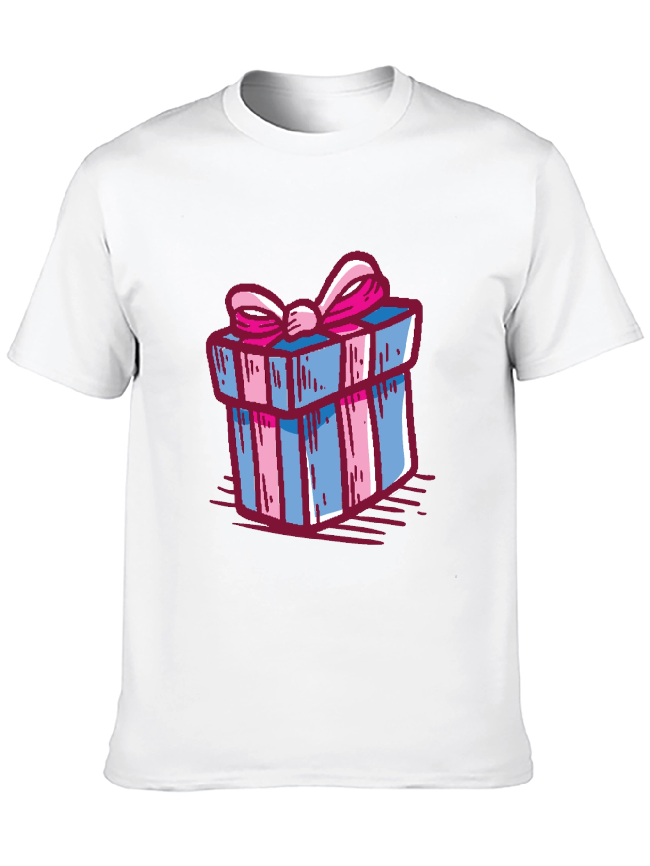 Gift Wrapped Graphic Tee - Birthday Present Shirt