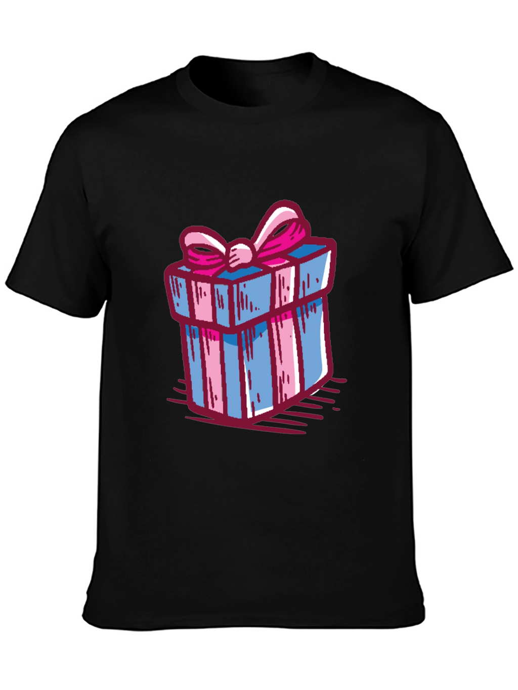 Gift Wrapped Graphic Tee - Birthday Present Shirt