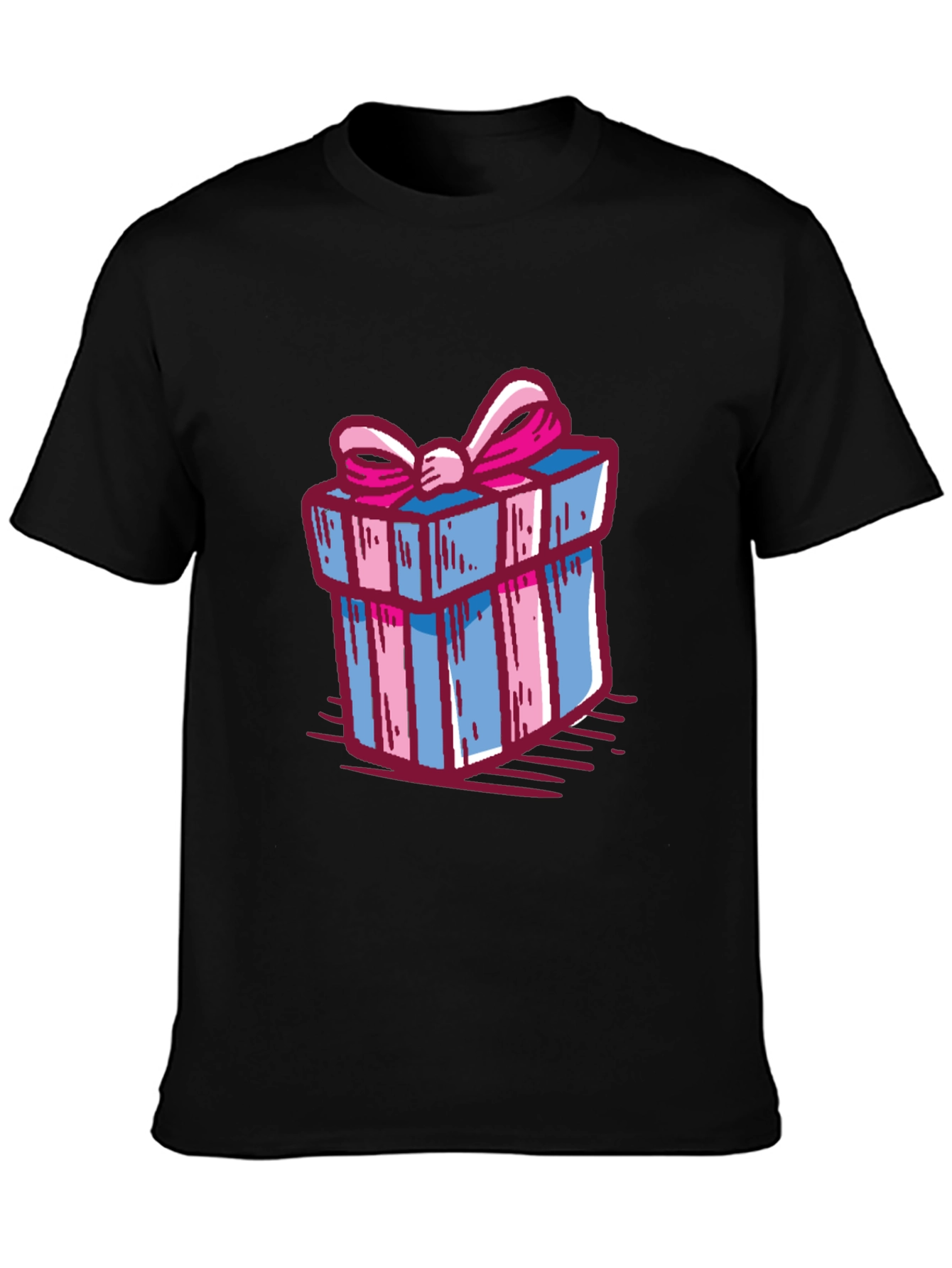 Gift Wrapped Graphic Tee - Birthday Present Shirt