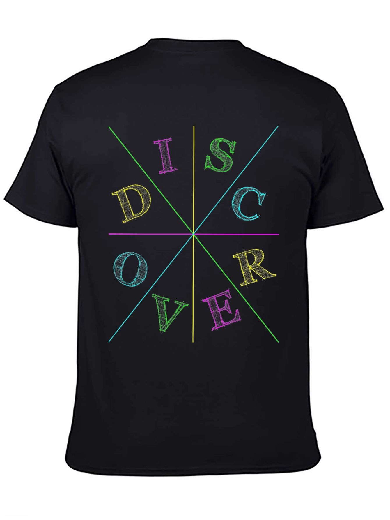 Discover Graphic T-Shirt - Bold Colorful Design