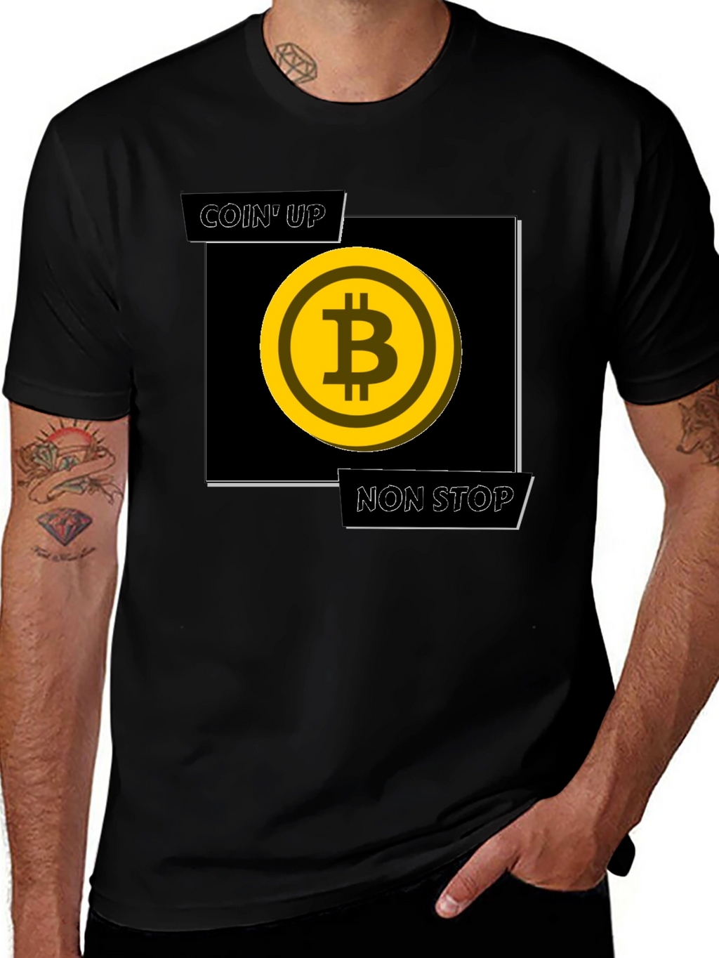 Coin Up Non Stop Bitcoin T-Shirt