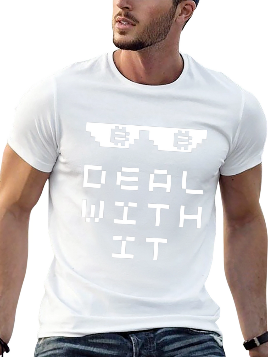 Deal With It Pixel Sunglasses T-Shirt