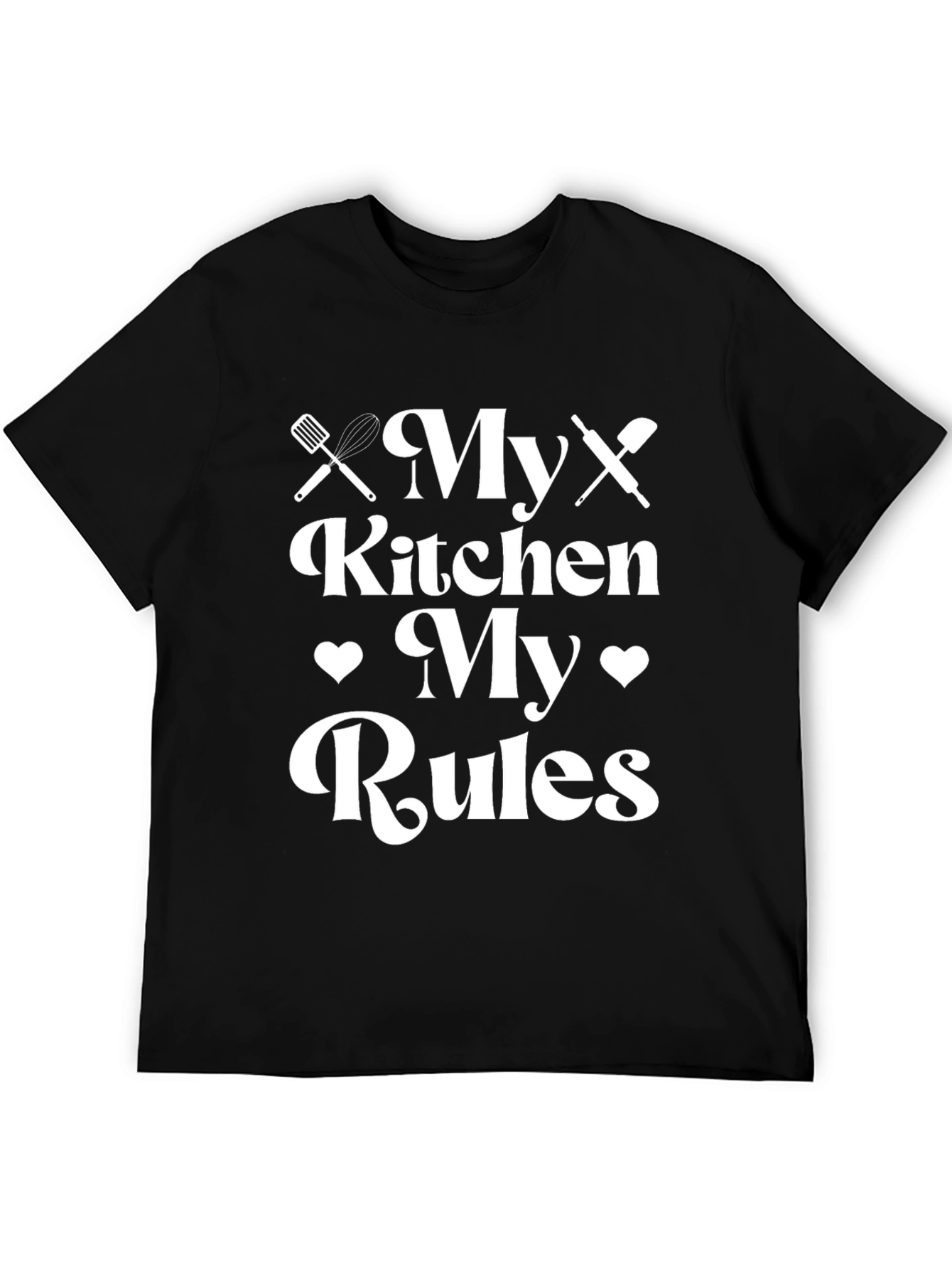 My Kitchen My Rules Black Graphic Tee