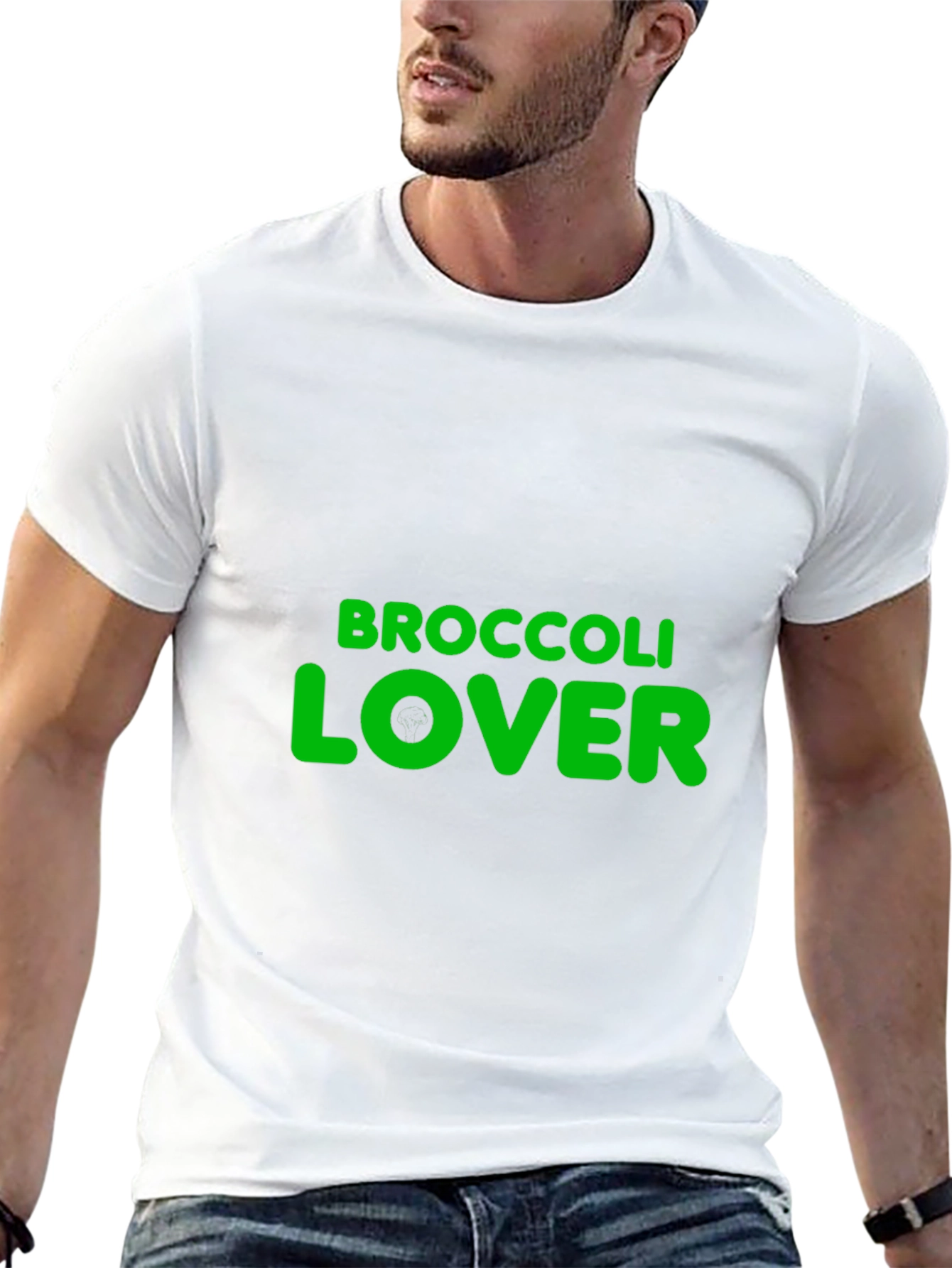 Broccoli Lover Graphic T-Shirt - Black