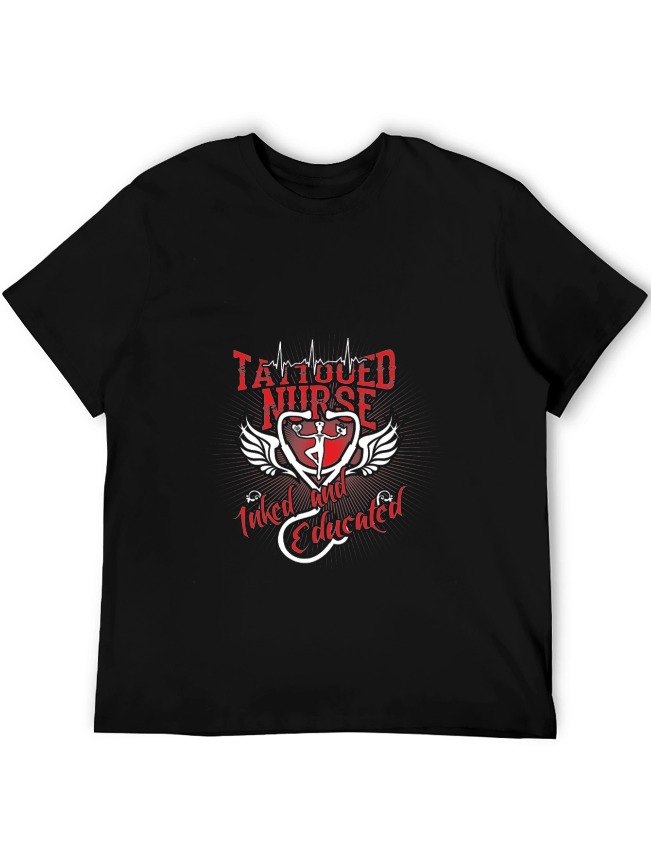 Tattooed Nurse Graphic Tee - Inked & Educated