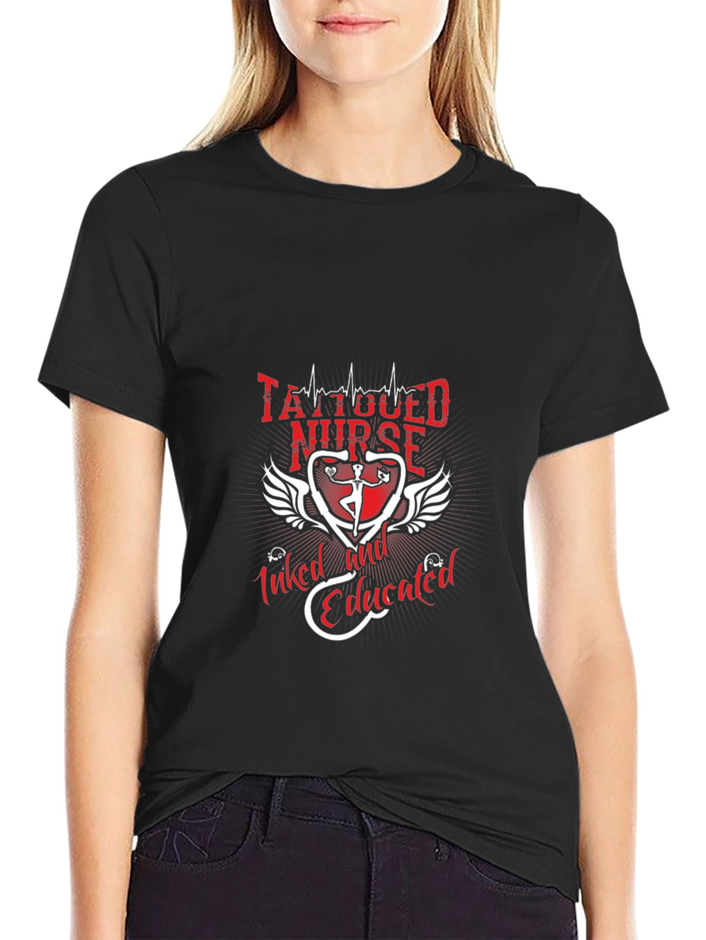 Tattooed Nurse Graphic Tee - Inked & Educated