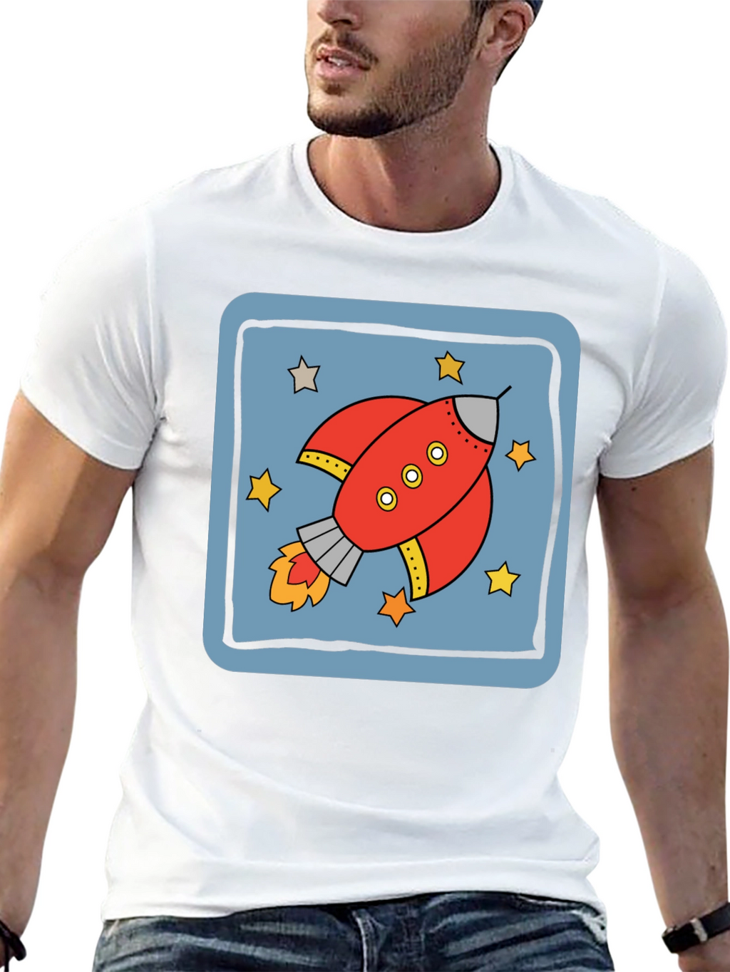 Retro Rocket T-Shirt - Space Adventure Design