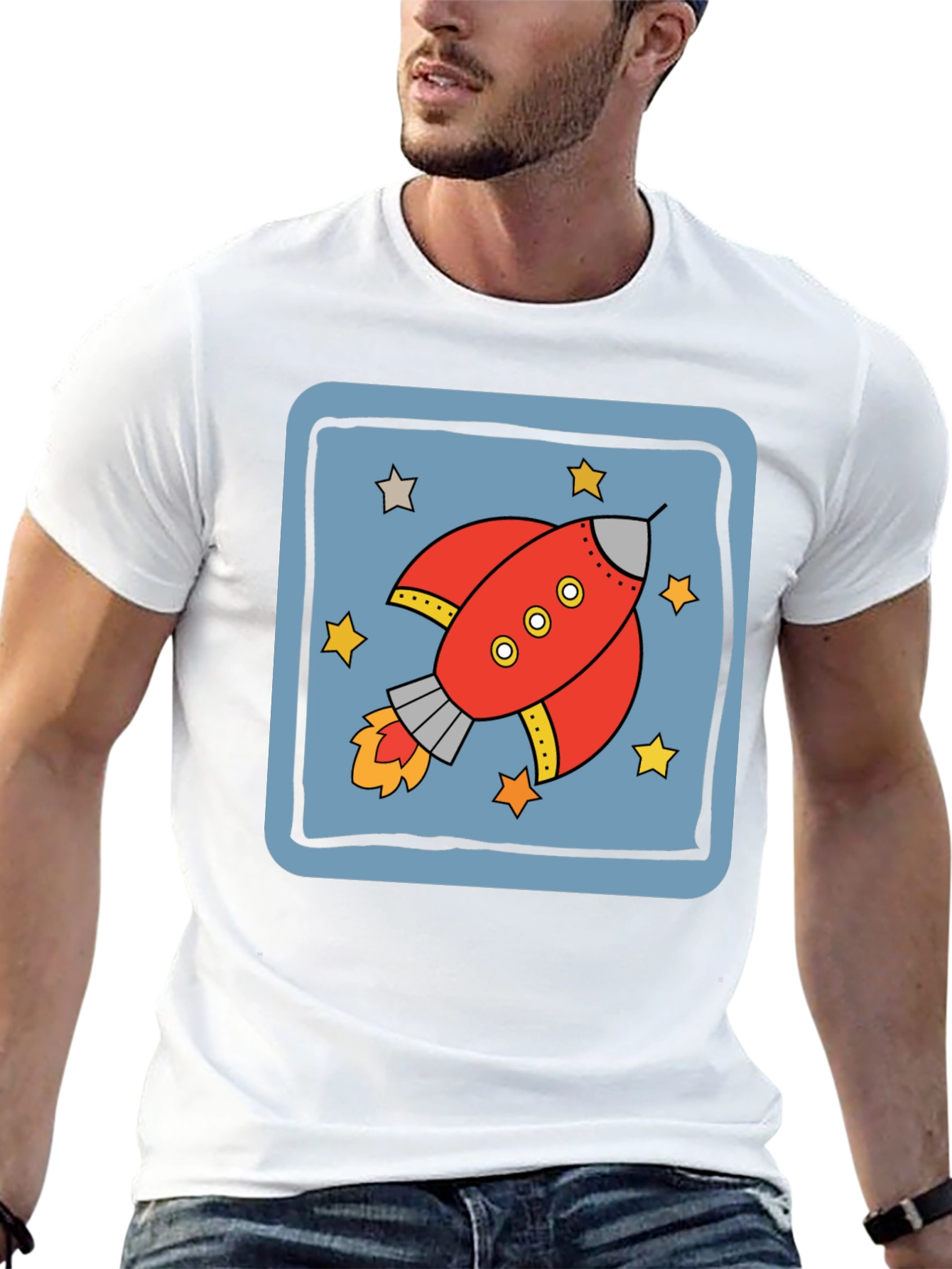 Retro Rocket T-Shirt - Space Adventure Design