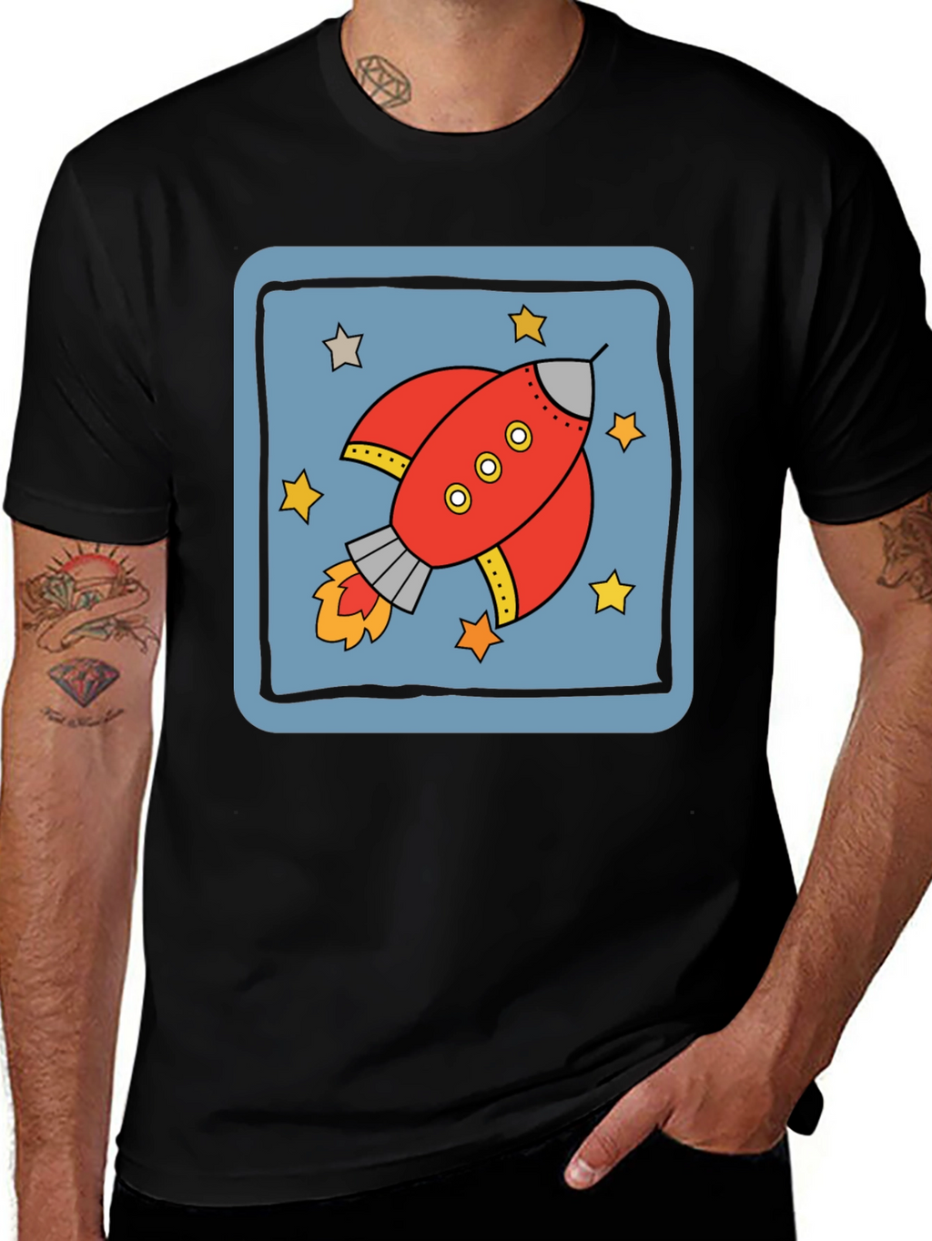 Retro Rocket T-Shirt - Space Adventure Design