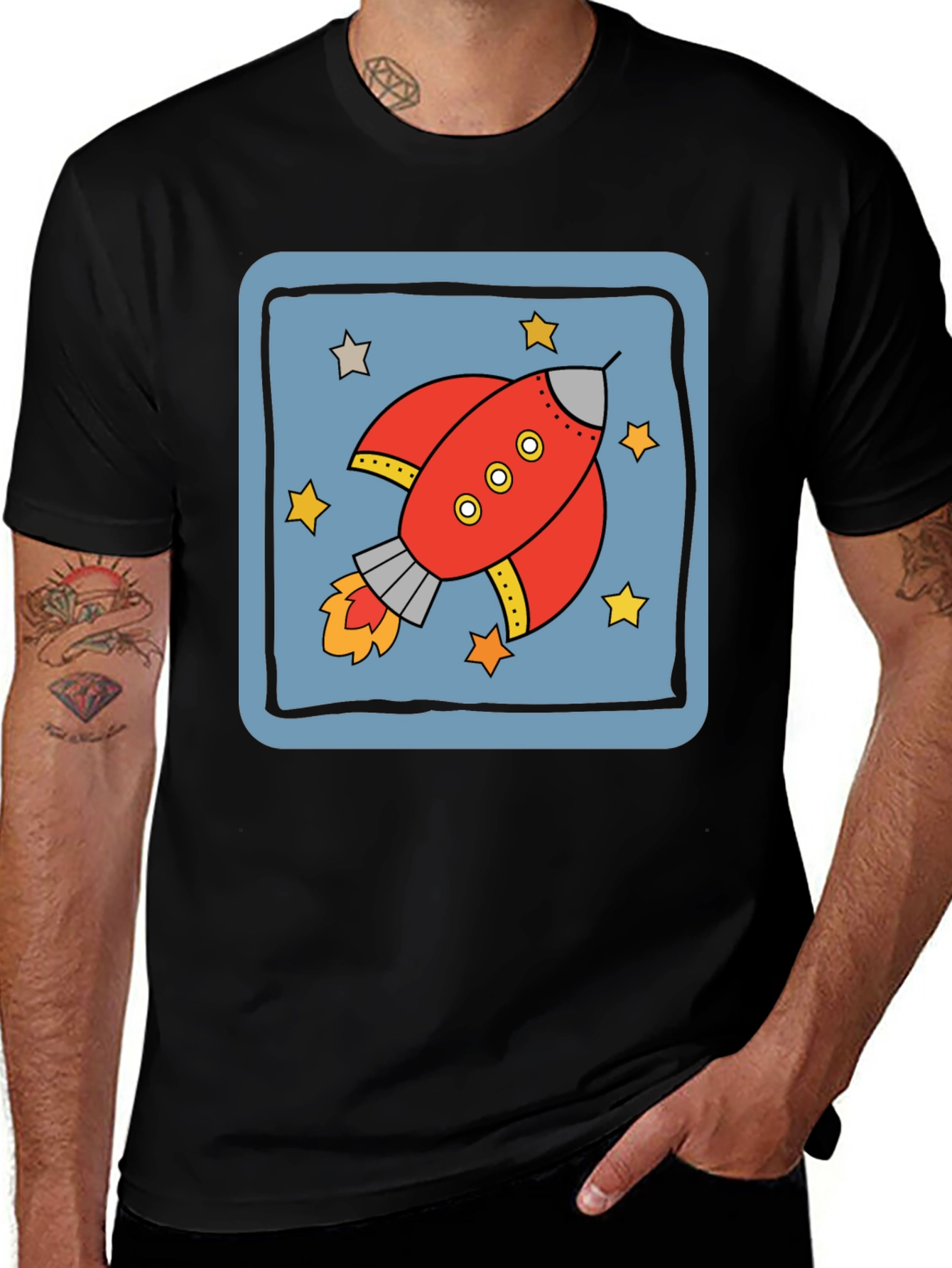 Retro Rocket T-Shirt - Space Adventure Design