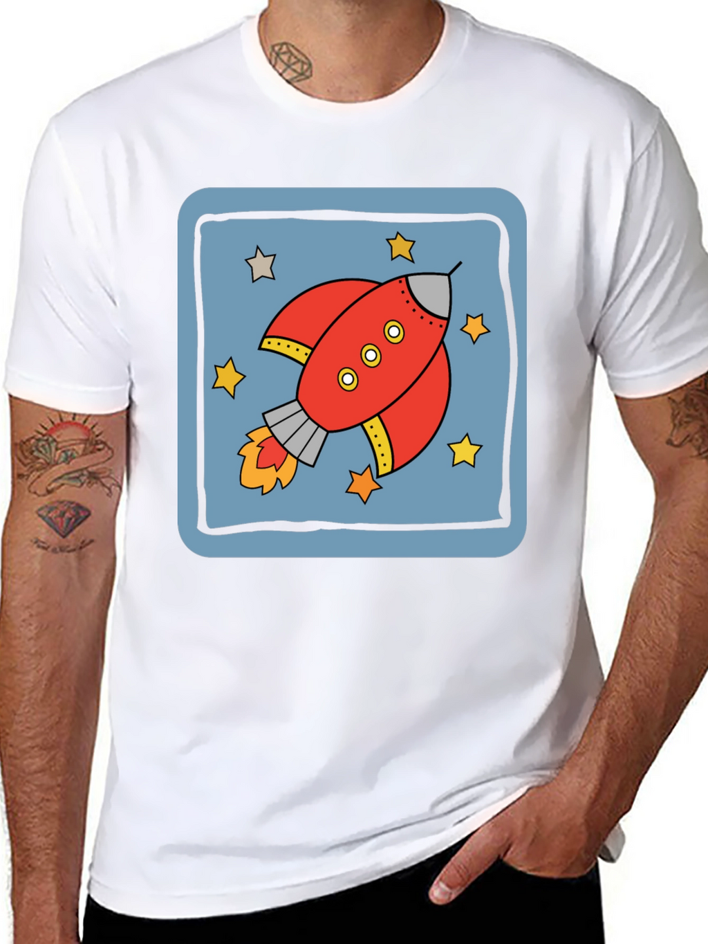 Retro Rocket T-Shirt - Space Adventure Design