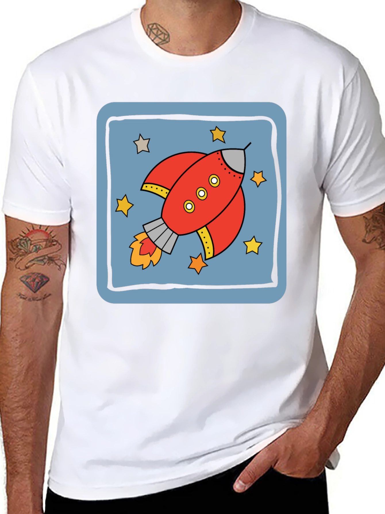 Retro Rocket T-Shirt - Space Adventure Design