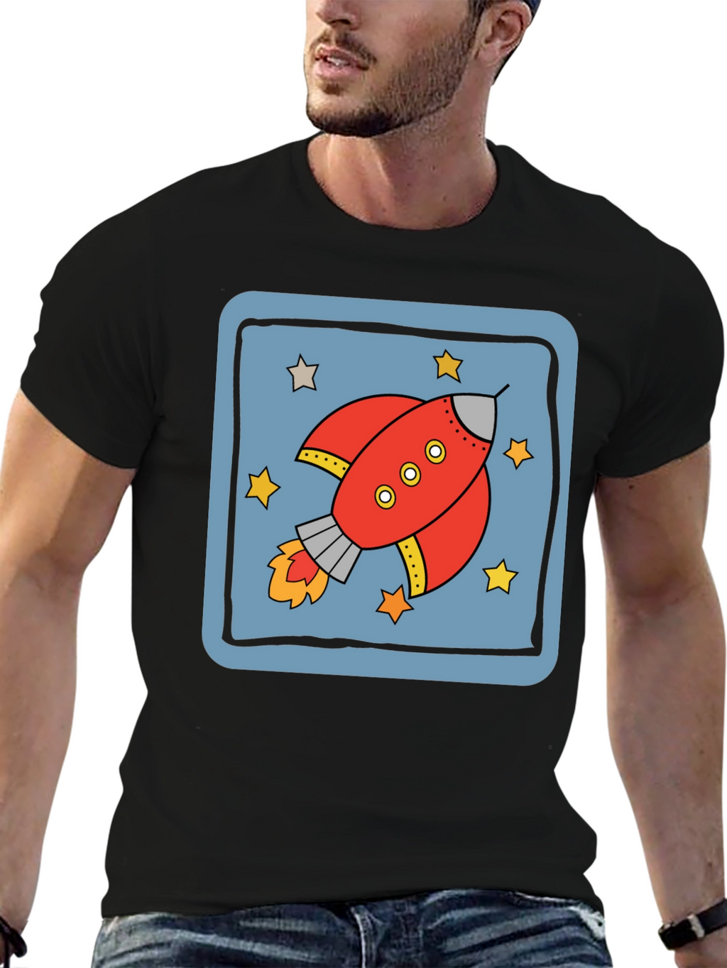 Retro Rocket T-Shirt - Space Adventure Design