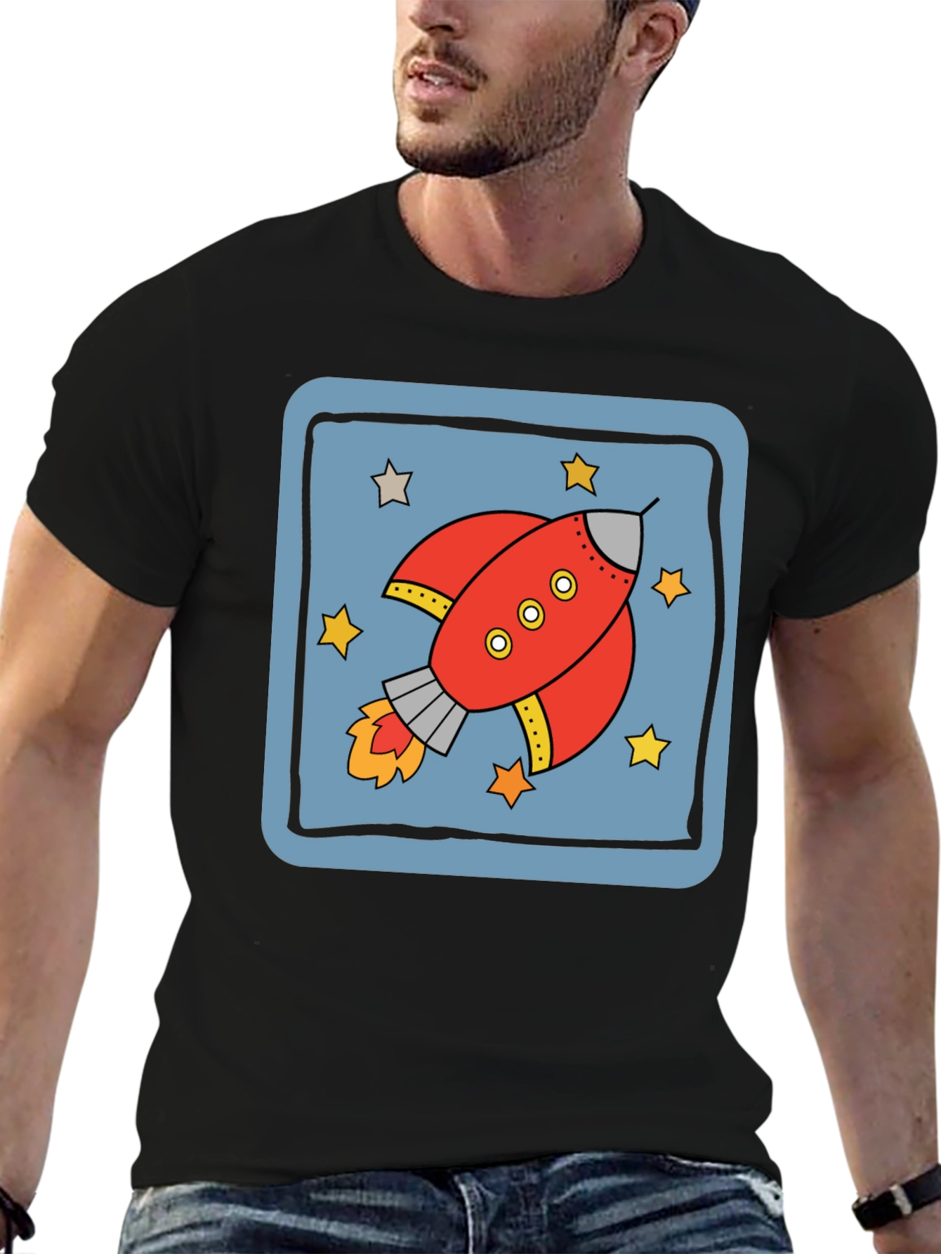 Retro Rocket T-Shirt - Space Adventure Design