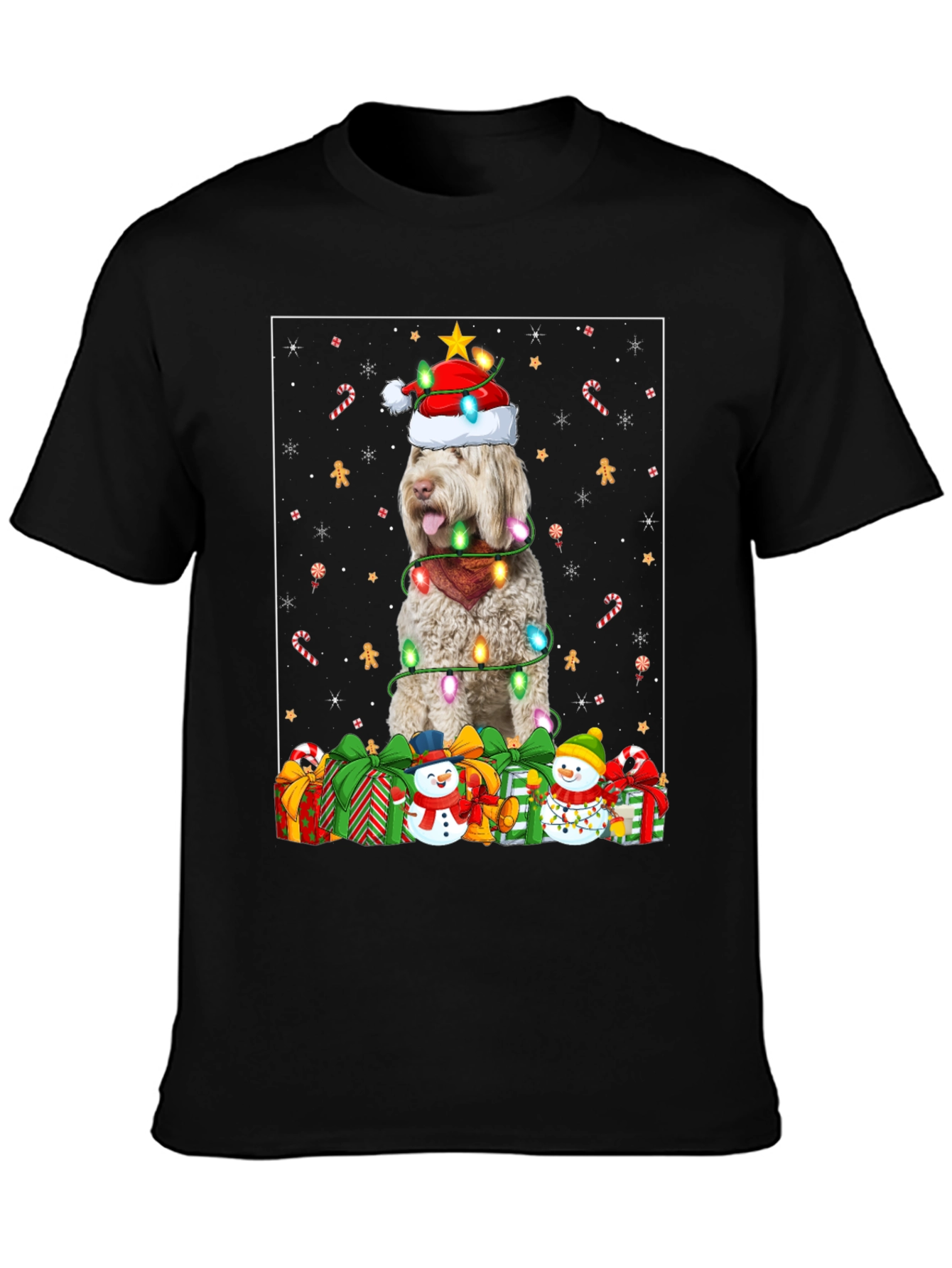 Festive Dog Christmas T-Shirt