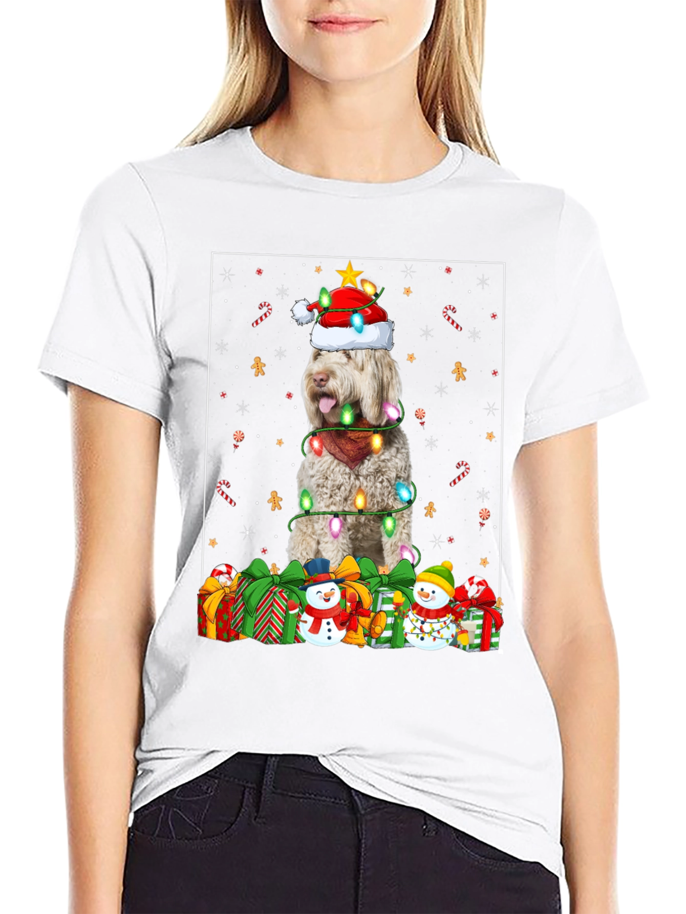 Festive Dog Christmas T-Shirt