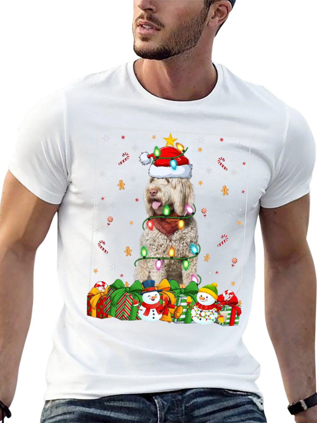 Festive Dog Christmas T-Shirt