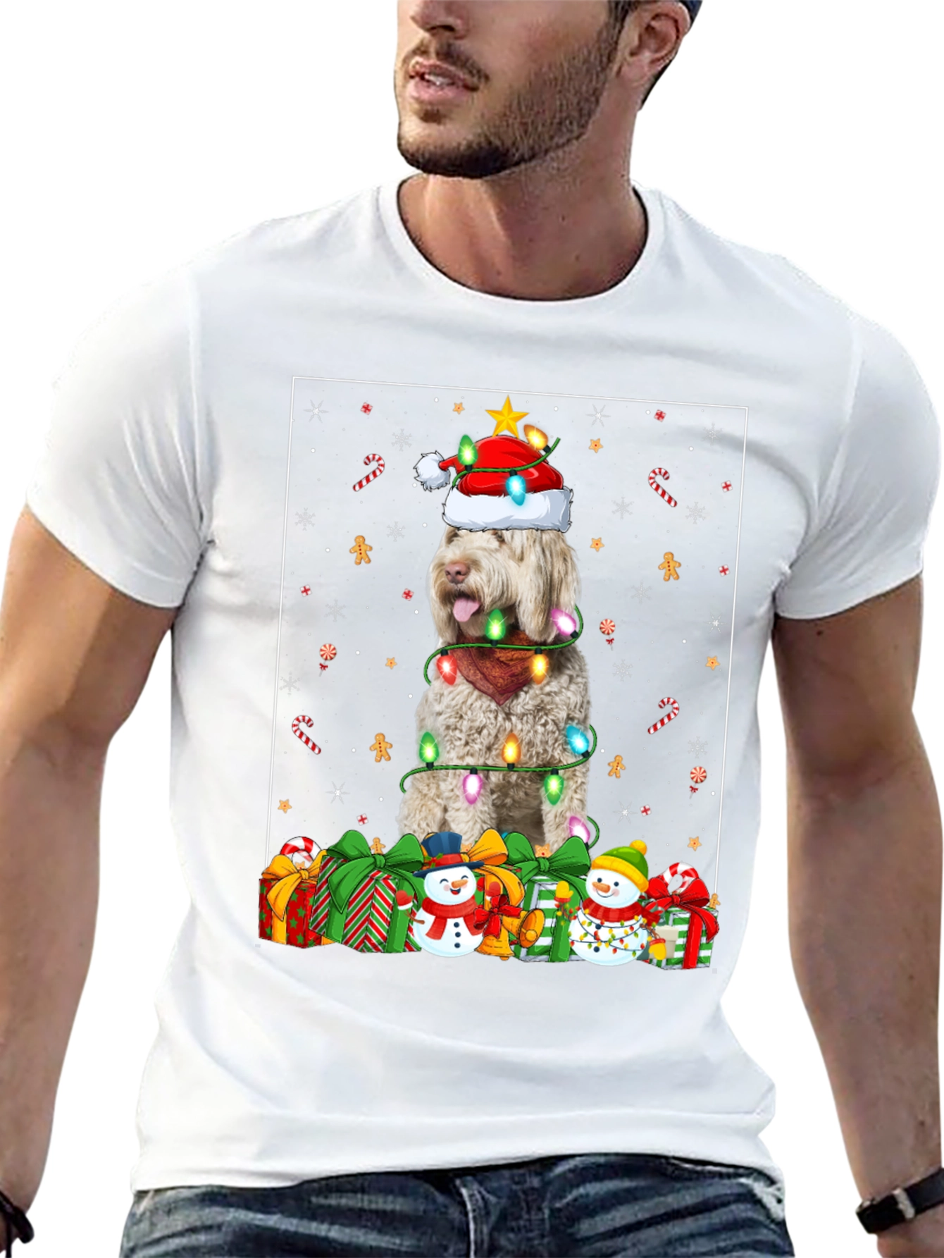 Festive Dog Christmas T-Shirt