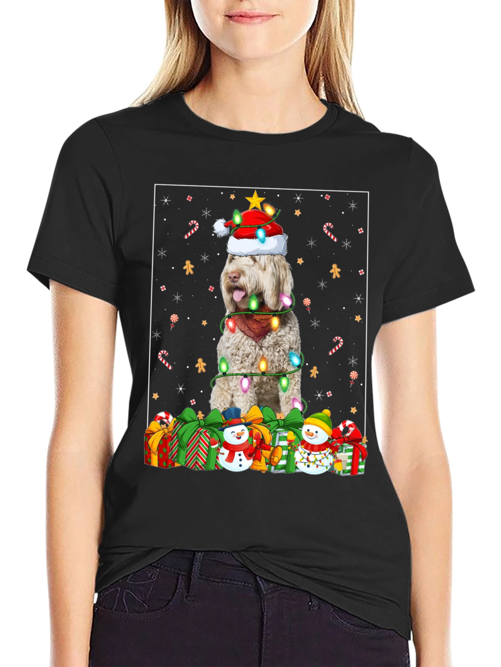 Festive Dog Christmas T-Shirt