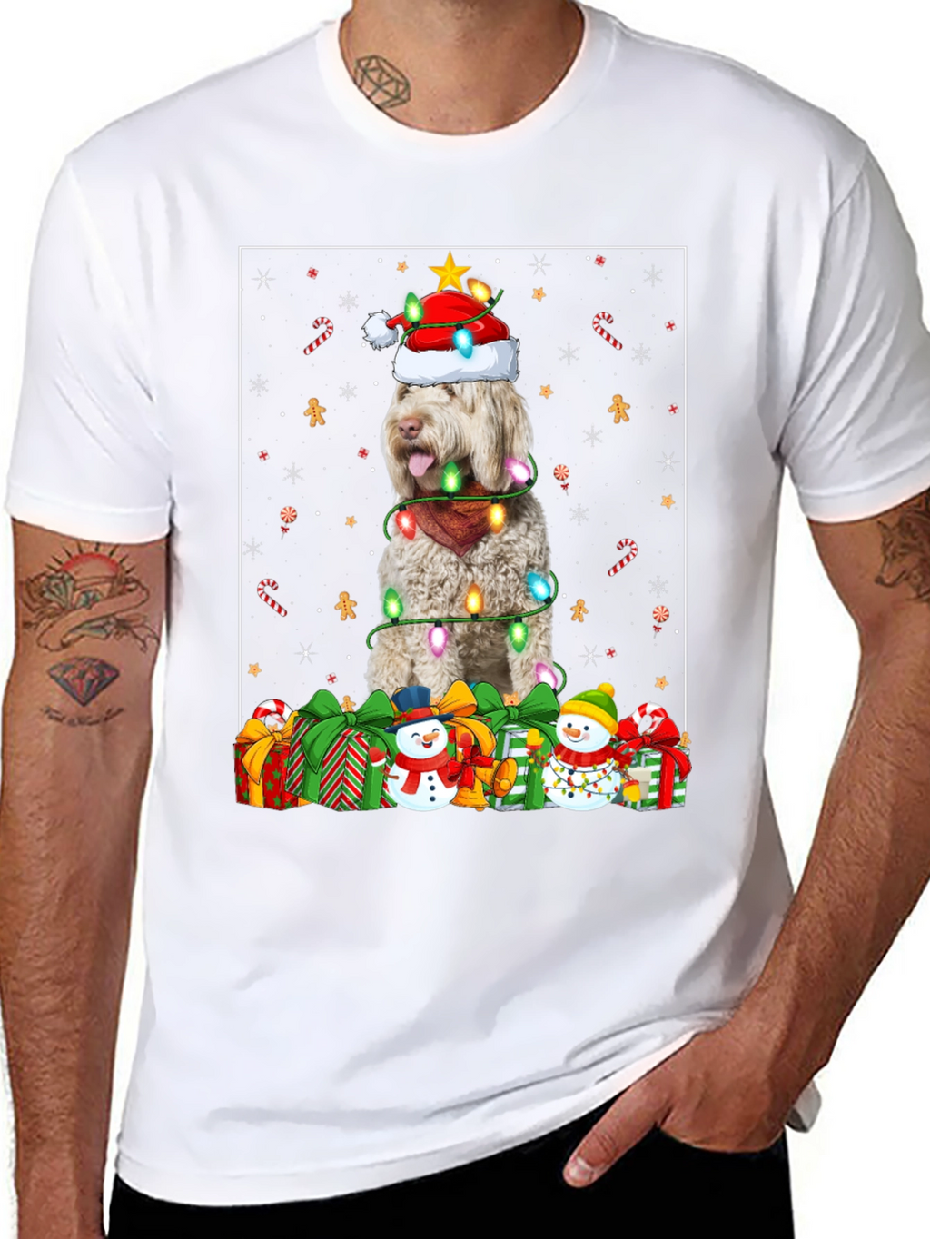 Festive Dog Christmas T-Shirt