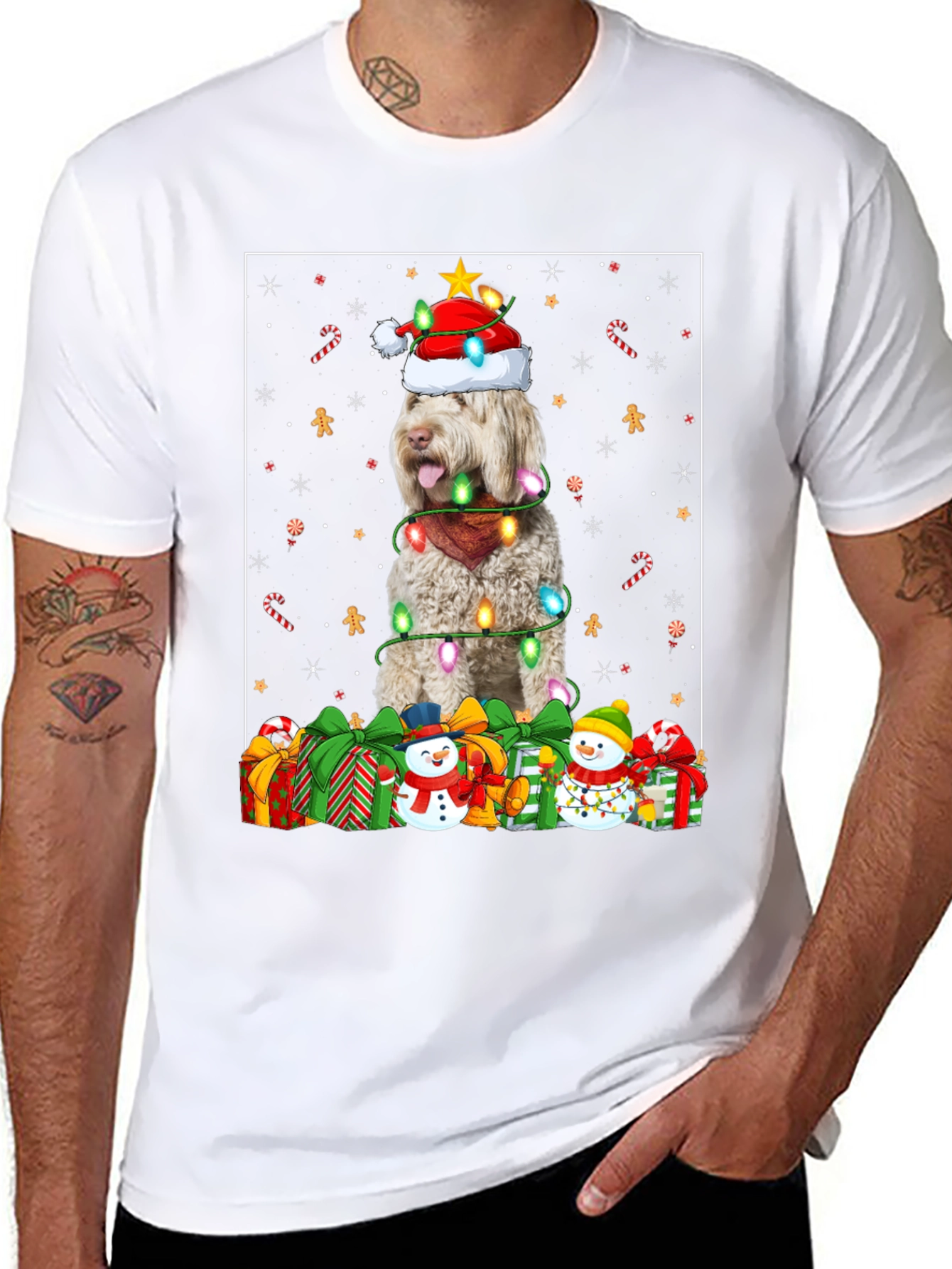 Festive Dog Christmas T-Shirt