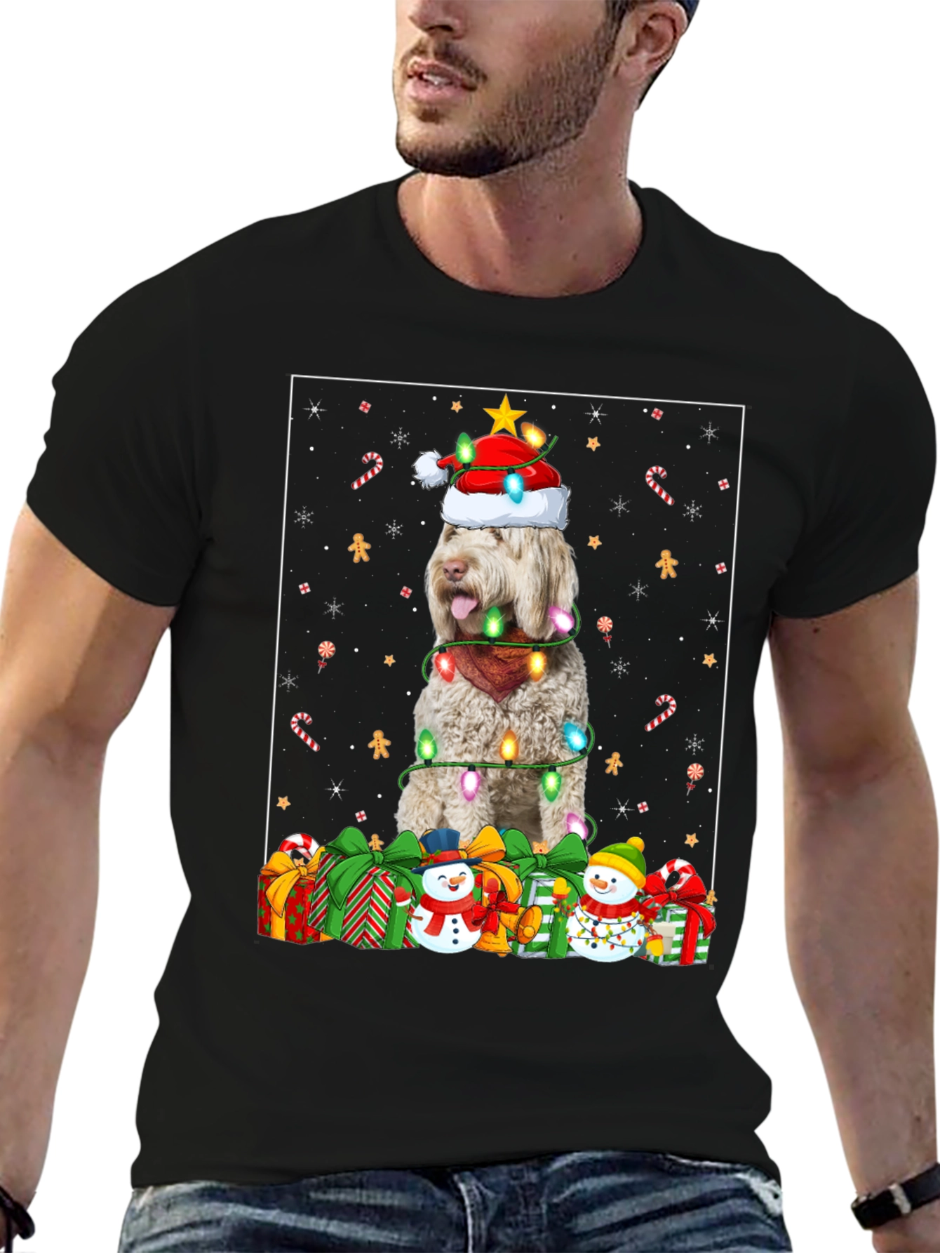 Festive Dog Christmas T-Shirt