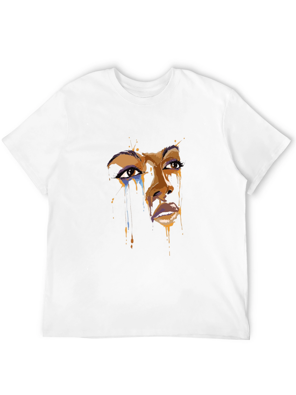 Artistic Face Graphic Black T-Shirt