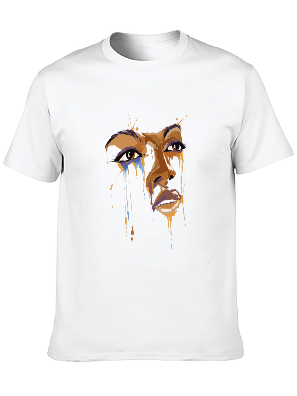 Artistic Face Graphic Black T-Shirt
