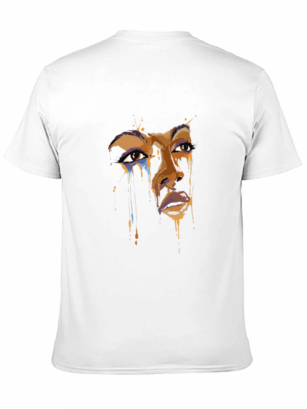 Artistic Face Graphic Black T-Shirt