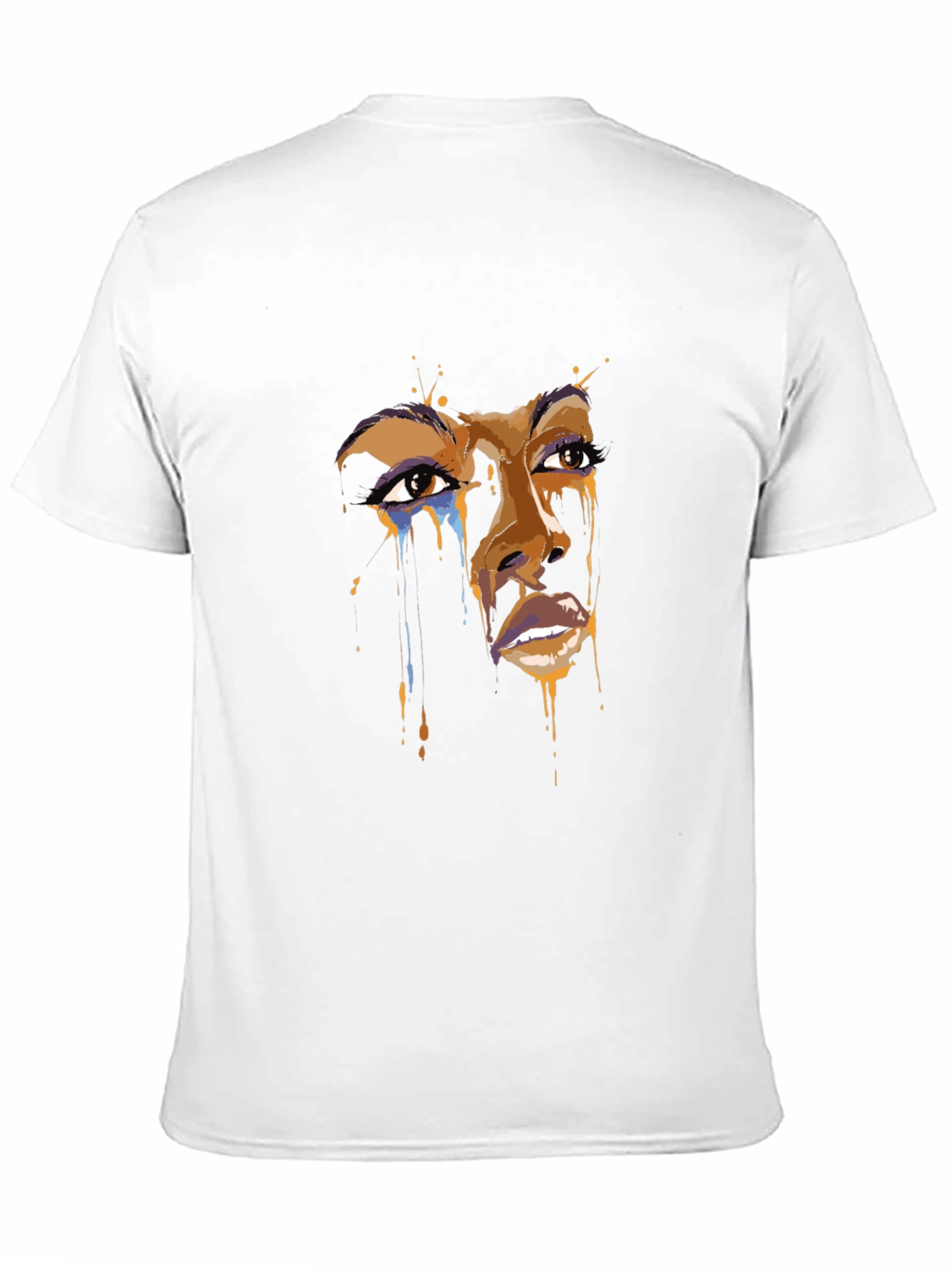 Artistic Face Graphic Black T-Shirt