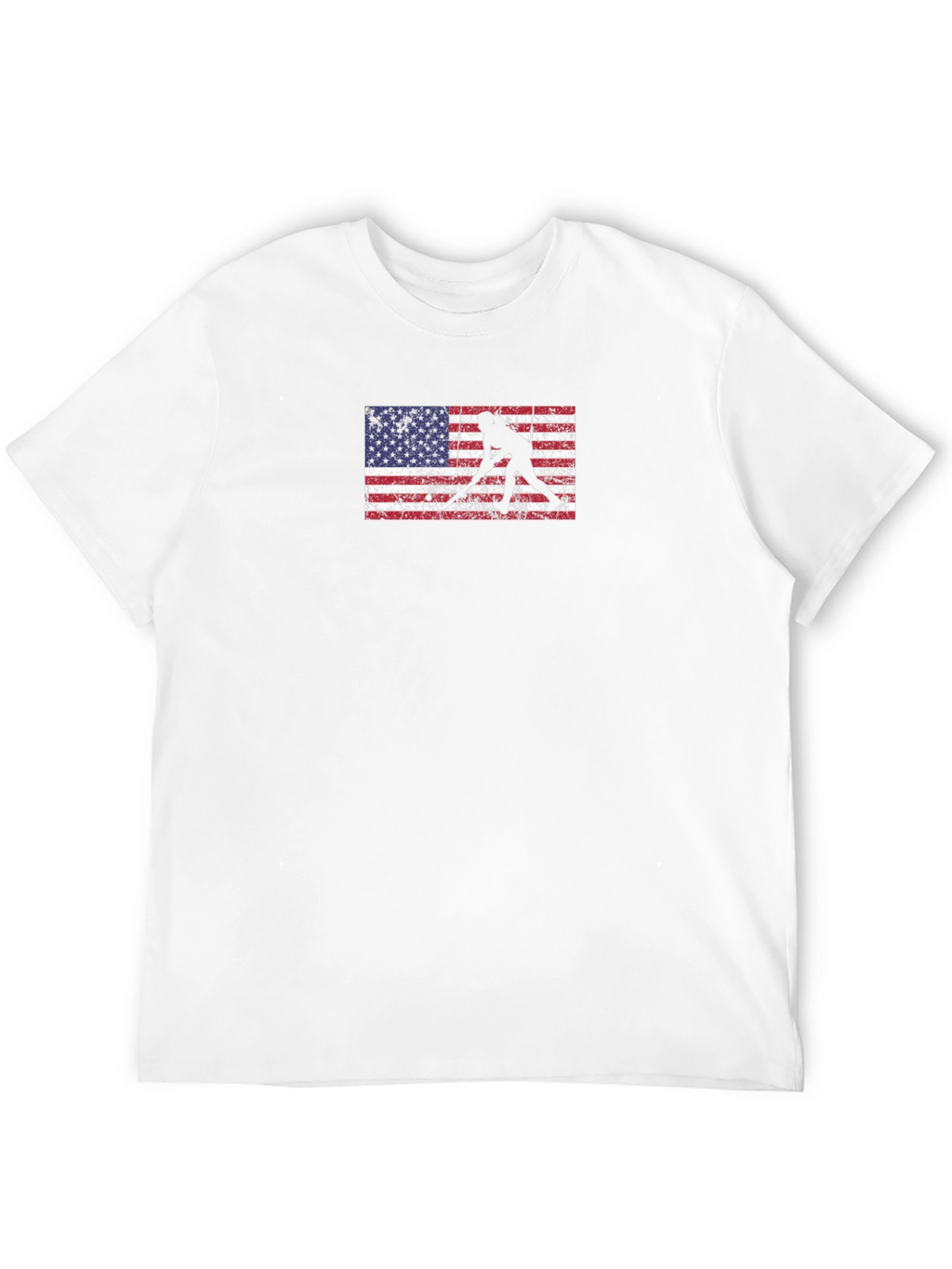 Hockey Player Flag Graphic Tee