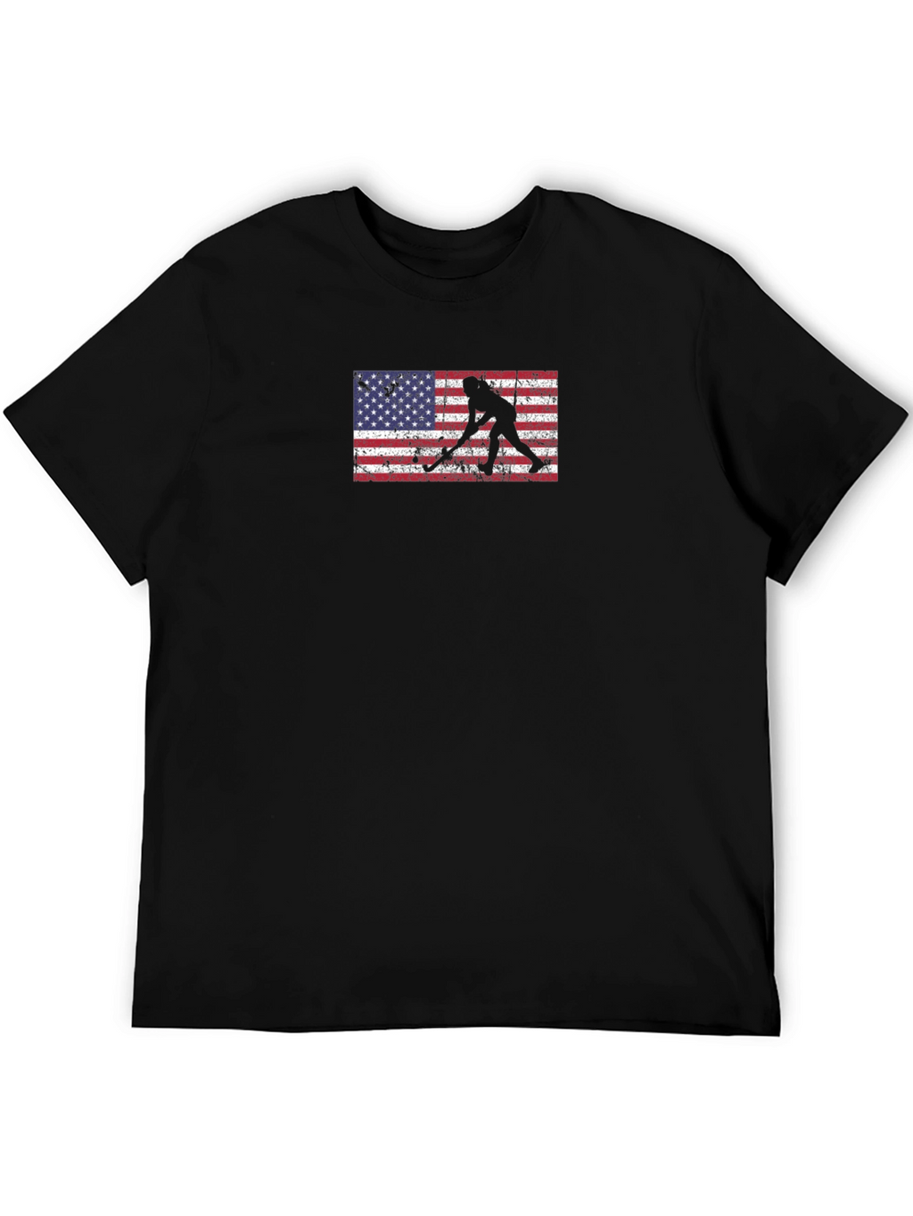 Hockey Player Flag Graphic Tee