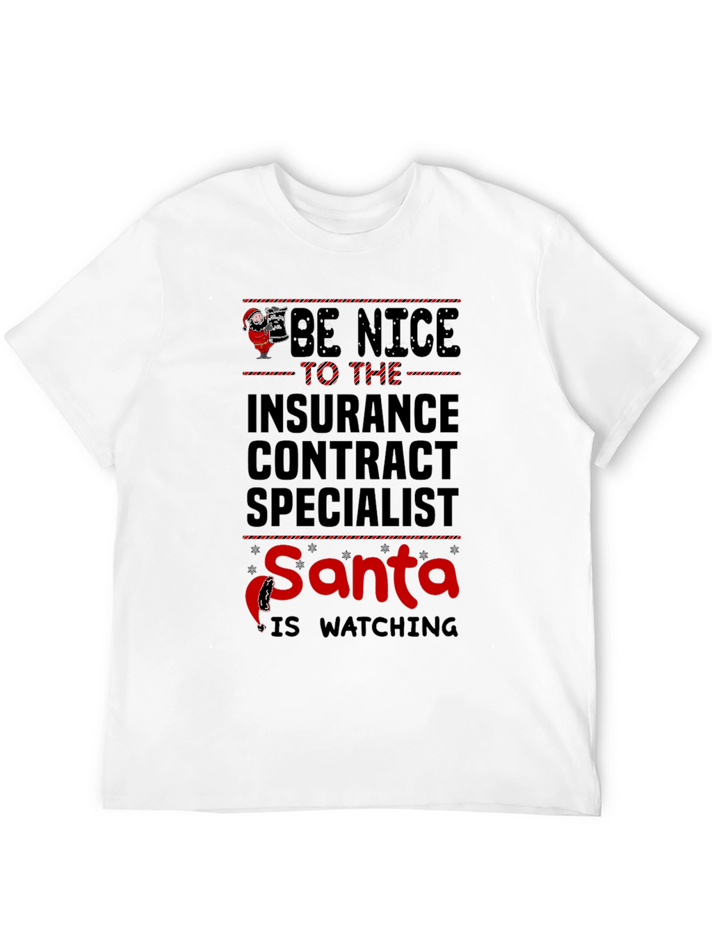 Funny Christmas Insurance Contract Specialist T-Shirt