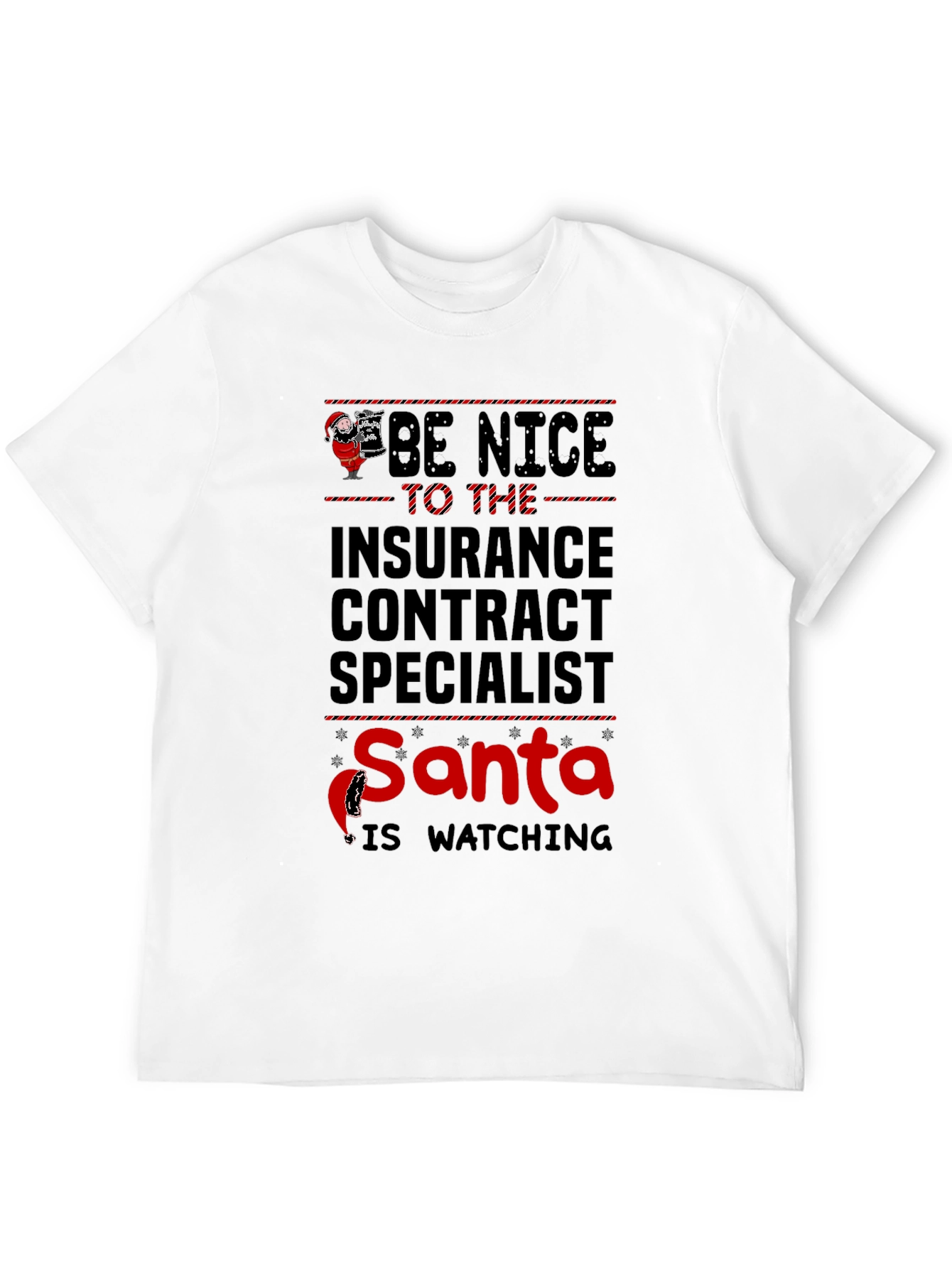 Funny Christmas Insurance Contract Specialist T-Shirt