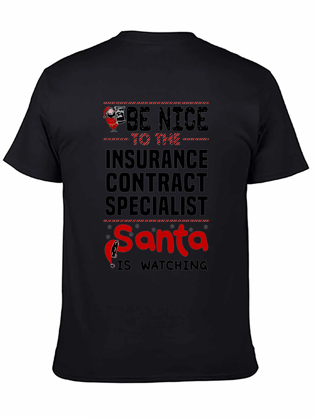 Funny Christmas Insurance Contract Specialist T-Shirt