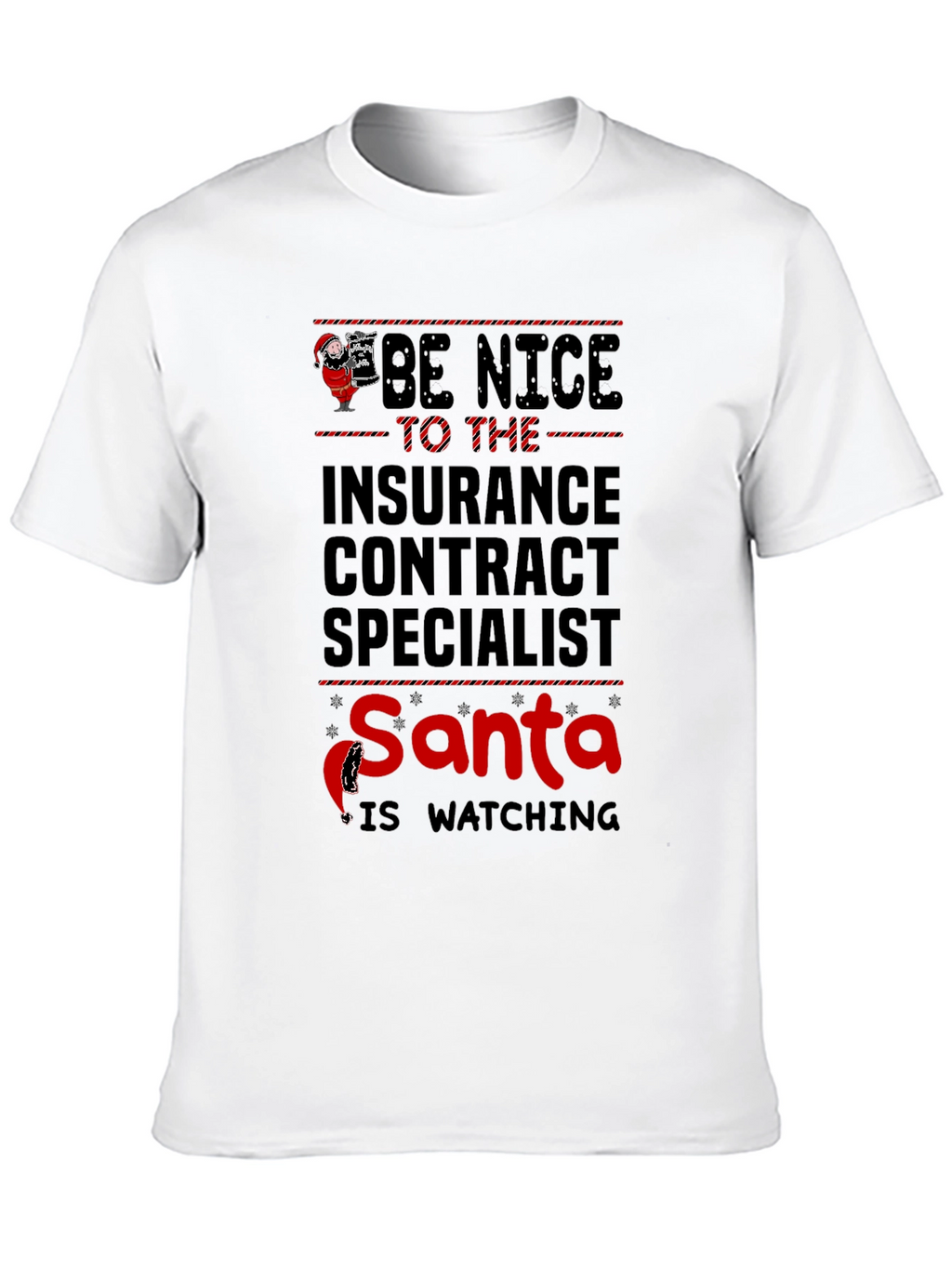 Funny Christmas Insurance Contract Specialist T-Shirt