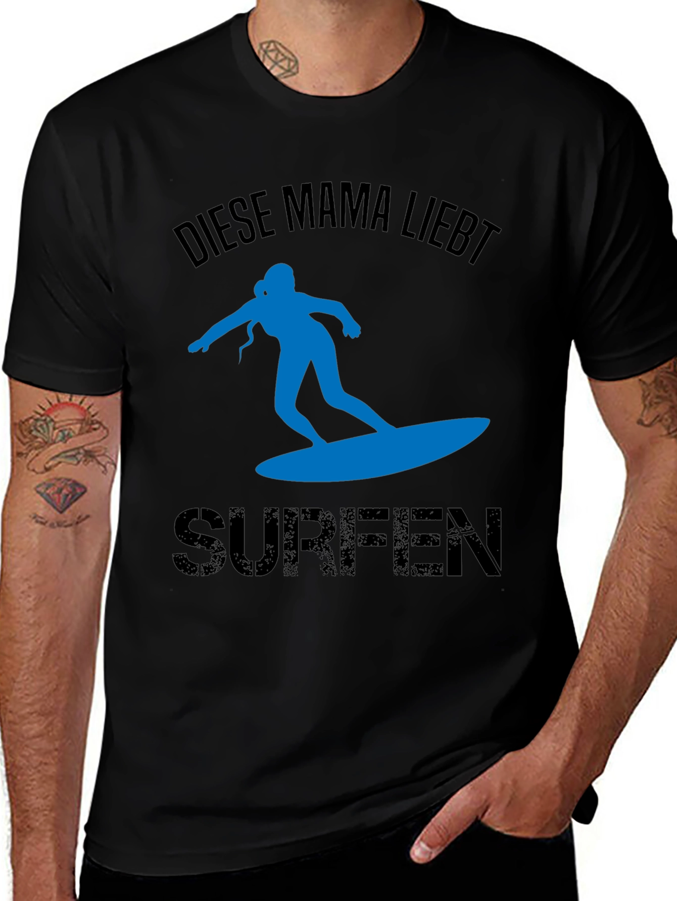 Diese Mama Liebt Surfen T-Shirt - Surfer Mom Tee