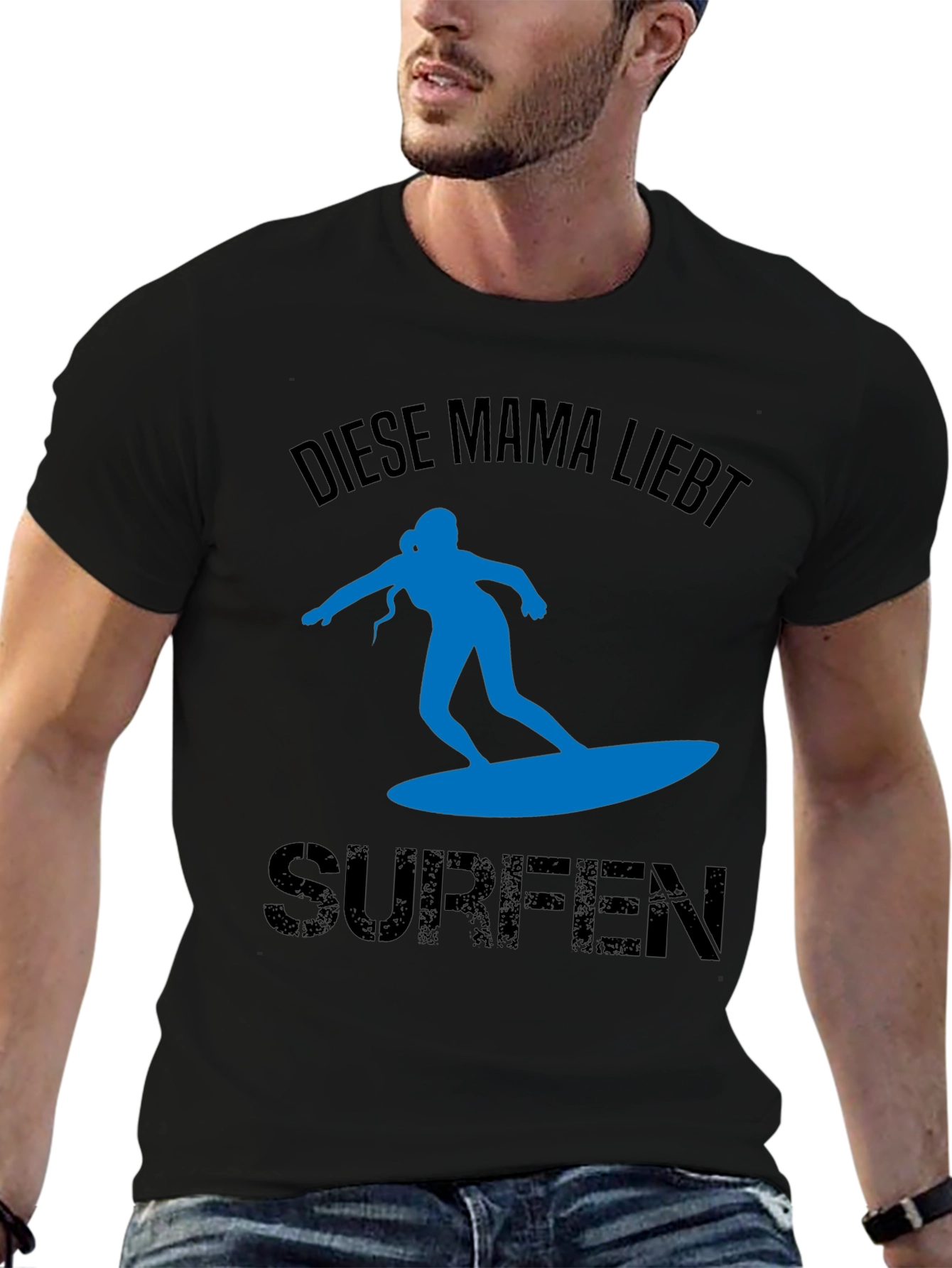 Diese Mama Liebt Surfen T-Shirt - Surfer Mom Tee