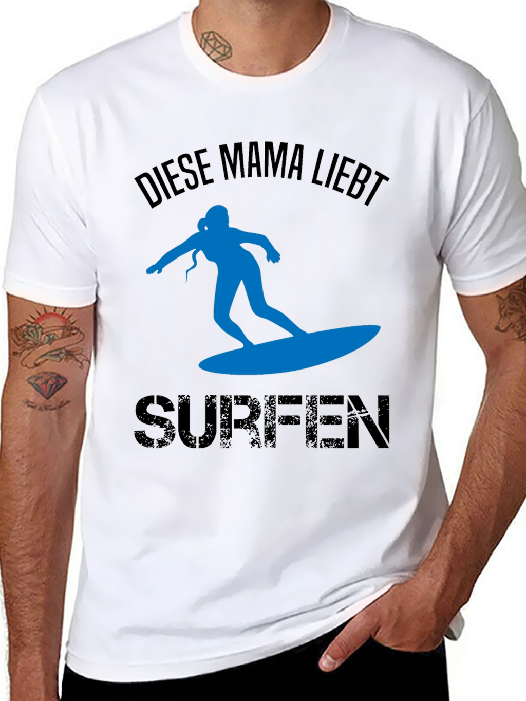 Diese Mama Liebt Surfen T-Shirt - Surfer Mom Tee