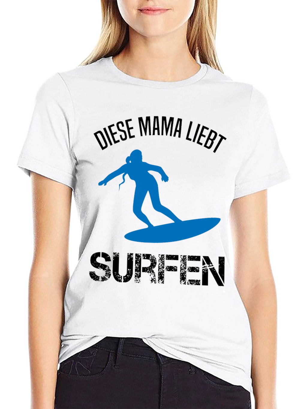 Diese Mama Liebt Surfen T-Shirt - Surfer Mom Tee