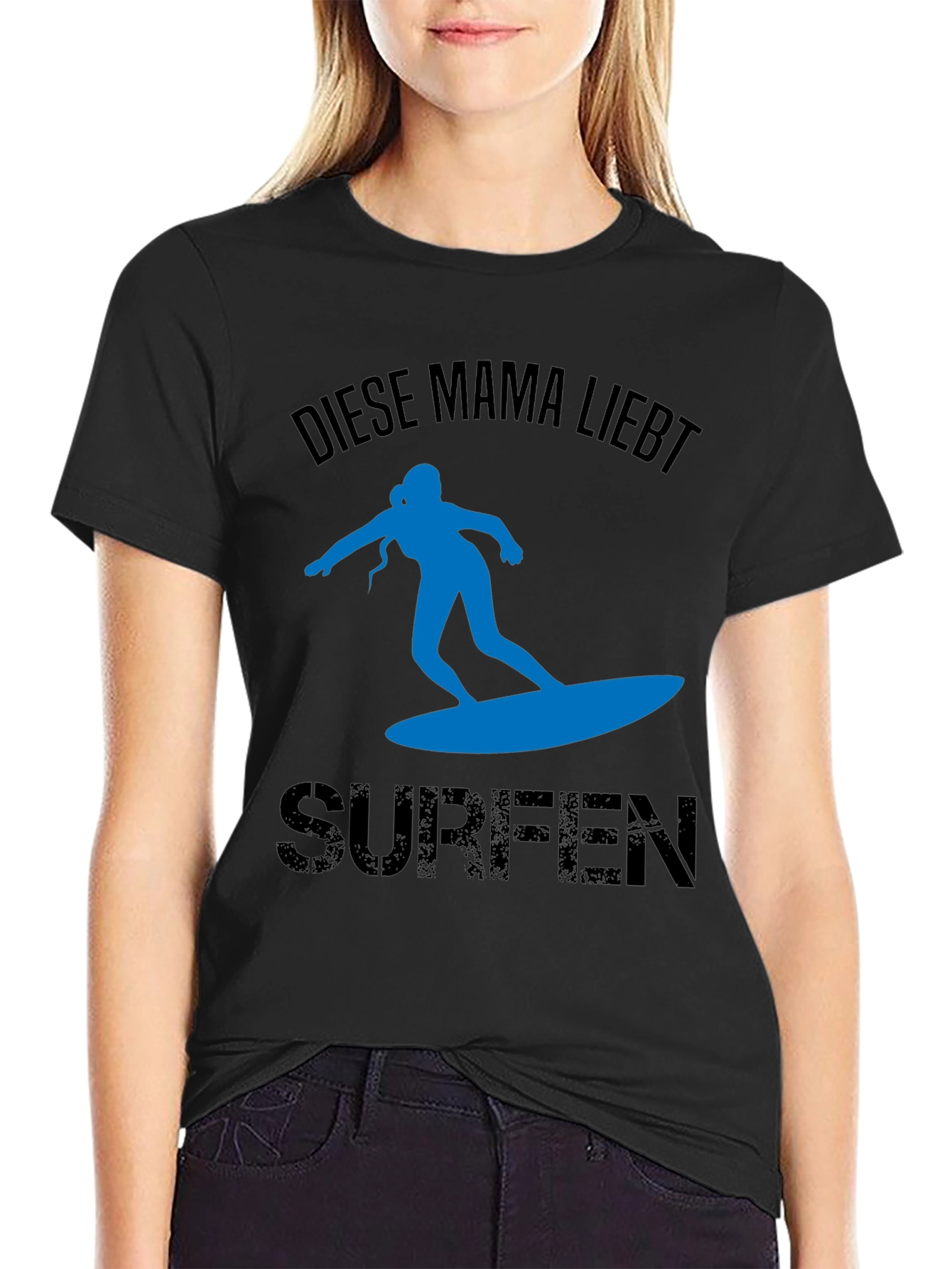 Diese Mama Liebt Surfen T-Shirt - Surfer Mom Tee
